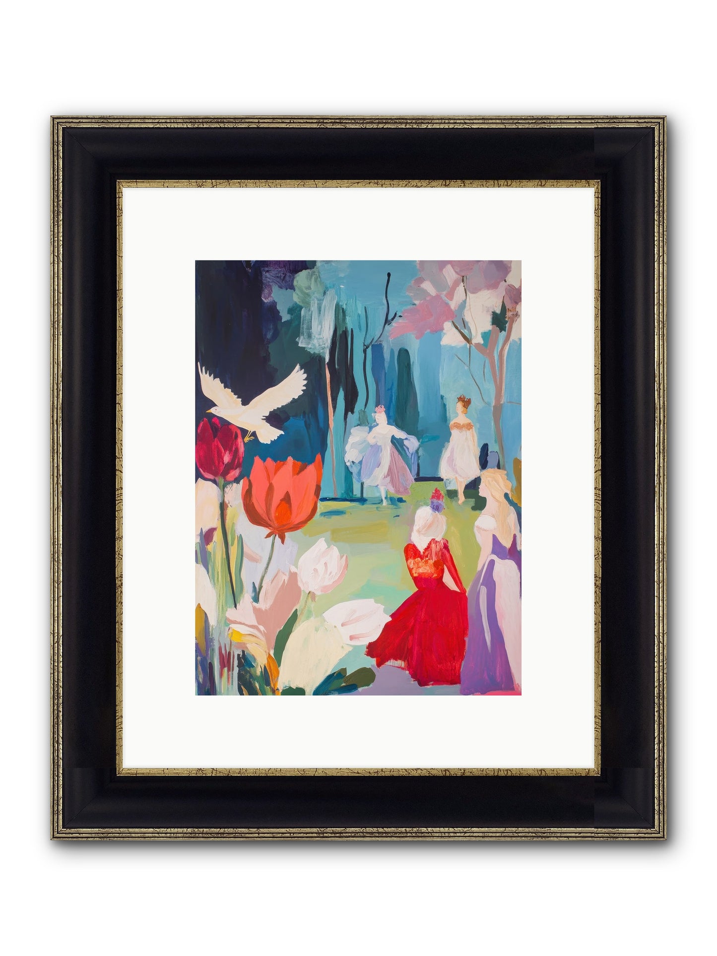 Vernal Celebrations Framed Print - Black & Gold 9x12