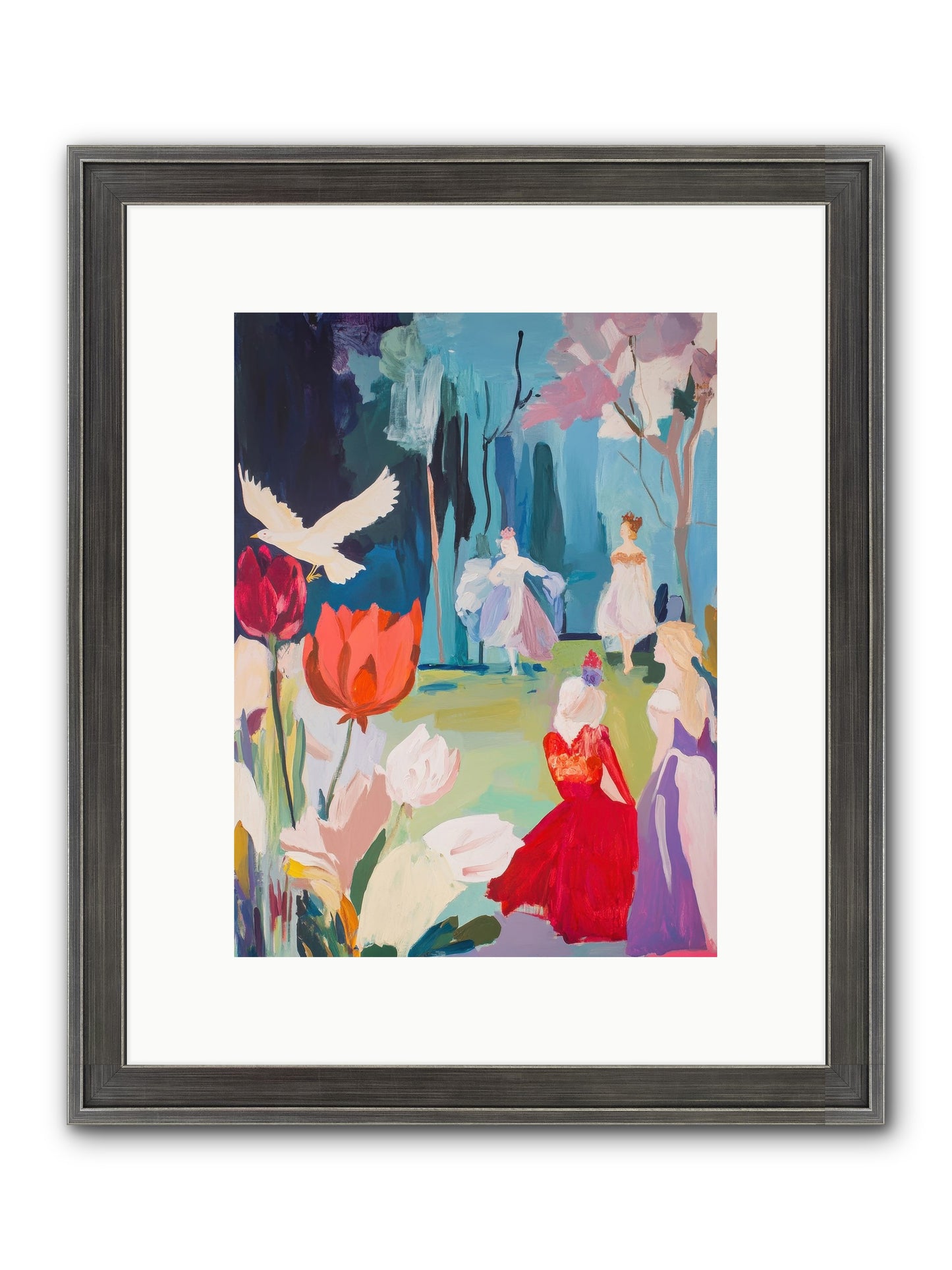 Vernal Celebrations Framed Print - Slimwoods Black/Silver 9x12