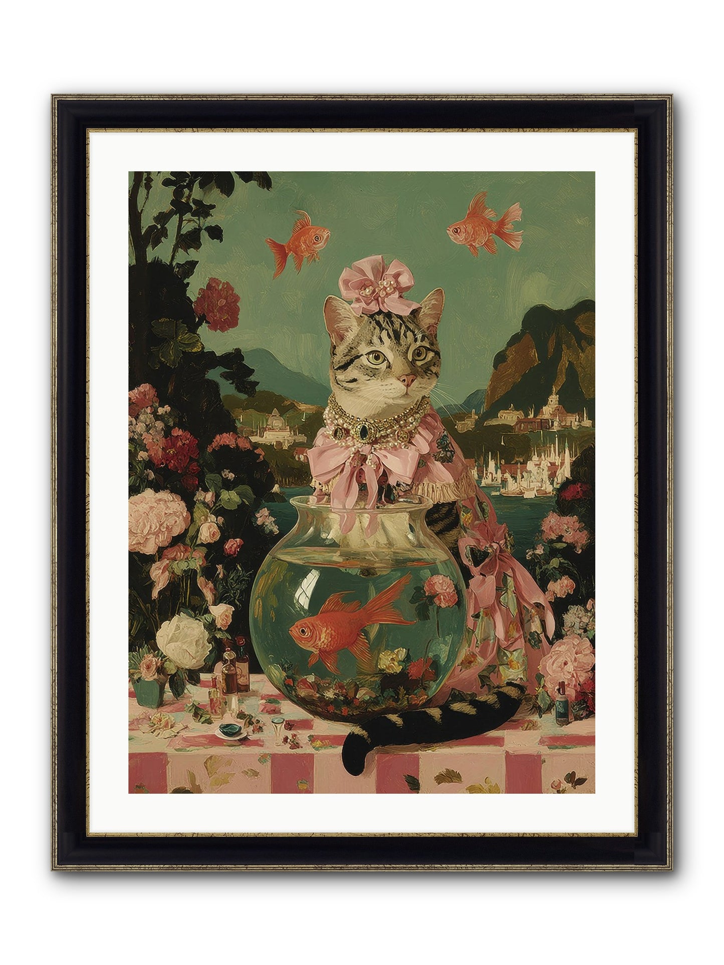 Verses Unfold Framed Print - Black & Gold 24x32