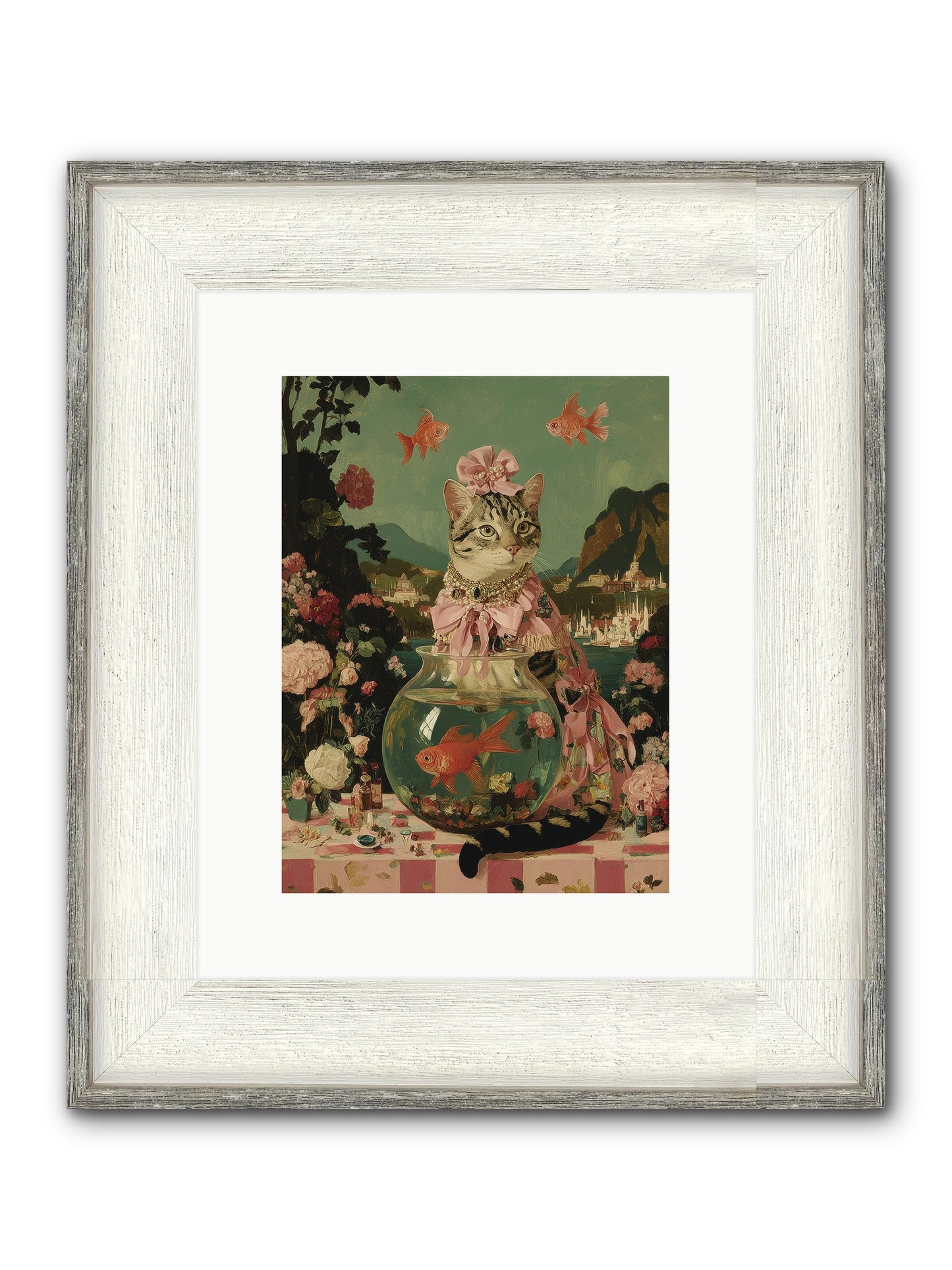 Verses Unfold Framed Print - Driftwood White 9x12