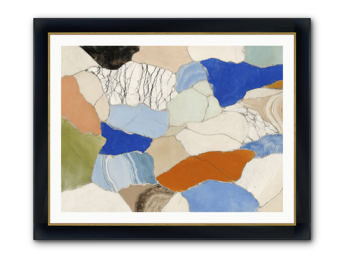 Vesper Framed Print - Wide Black w/Gold 40x30