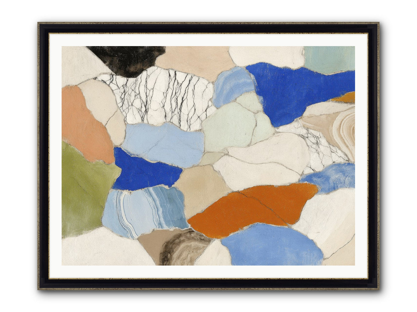 Vesper Framed Print - Black & Gold 48x36