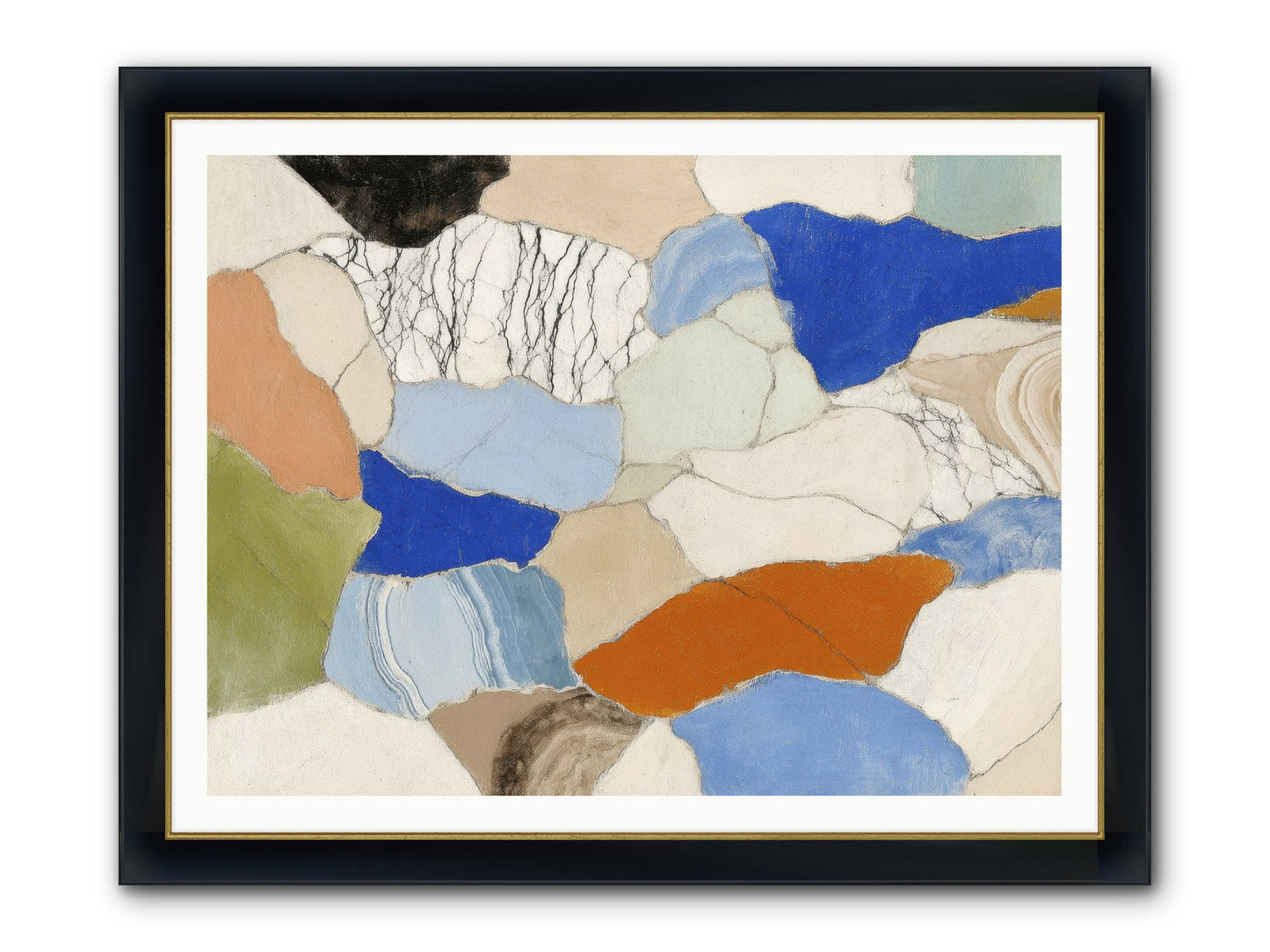 Vesper Framed Print - Wide Black w/Gold 48x36