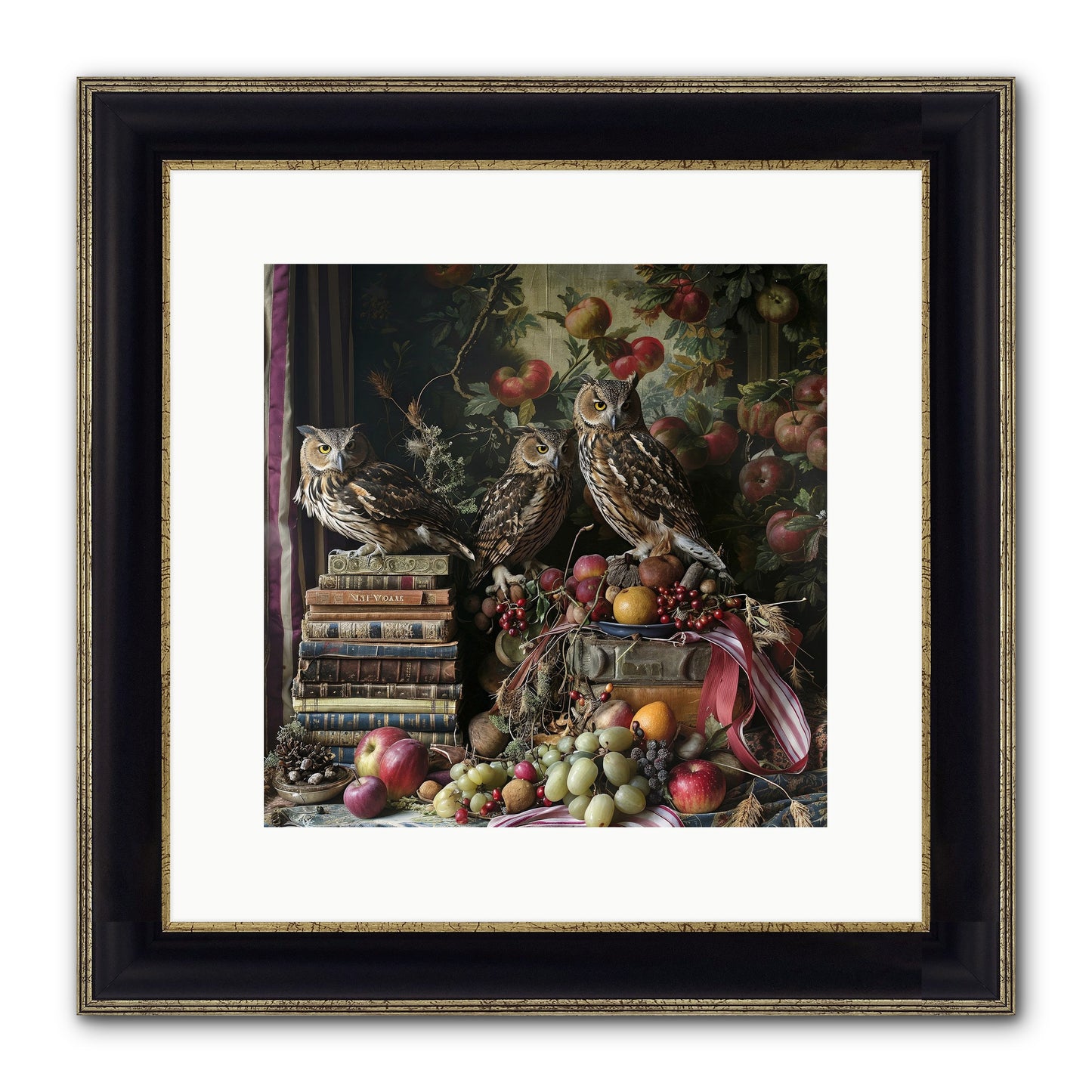 Vestige Of Solitude Framed Print - Black & Gold 12x12