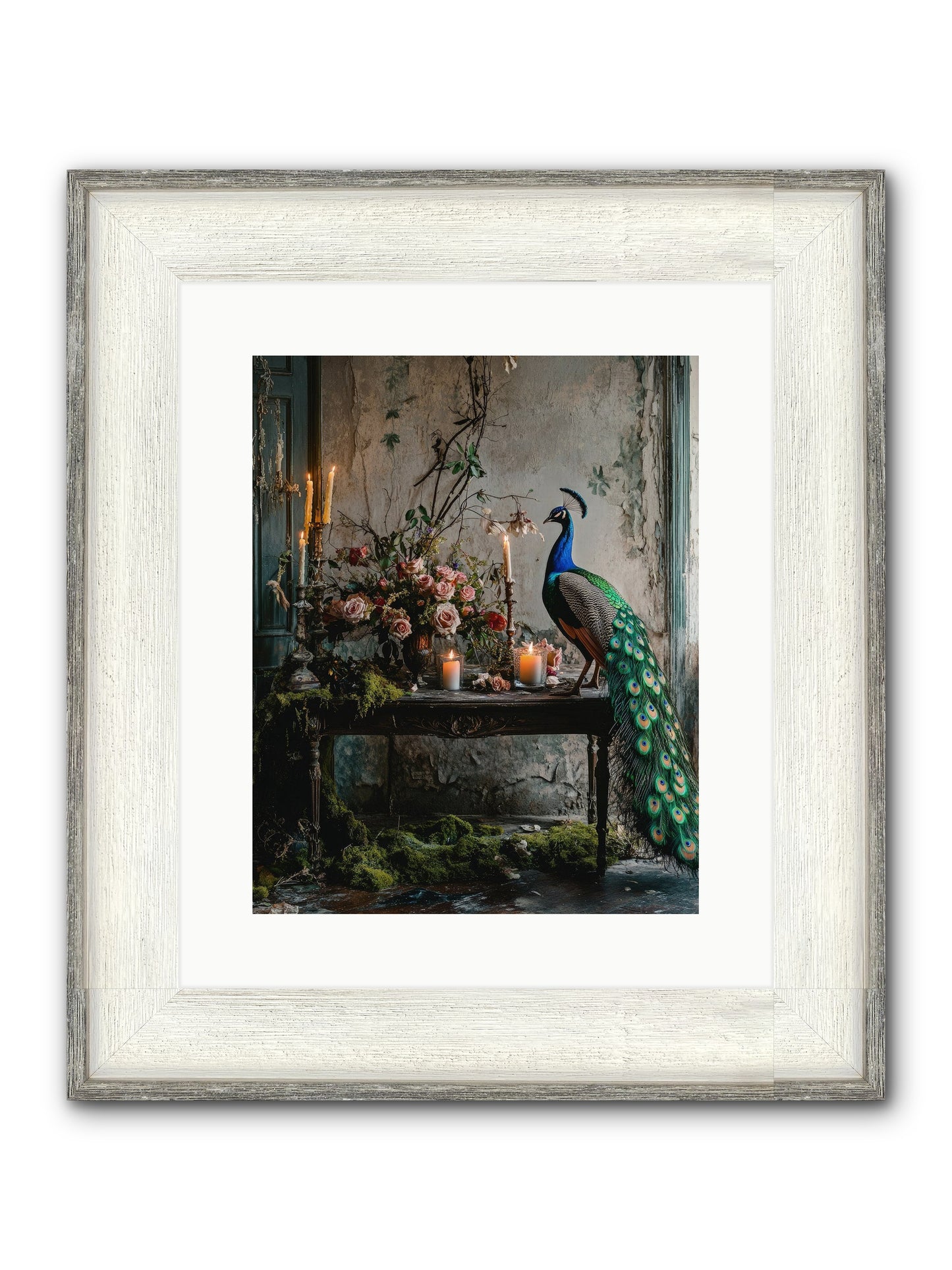 Victorian Vagabond Framed Print - Driftwood White 12x15