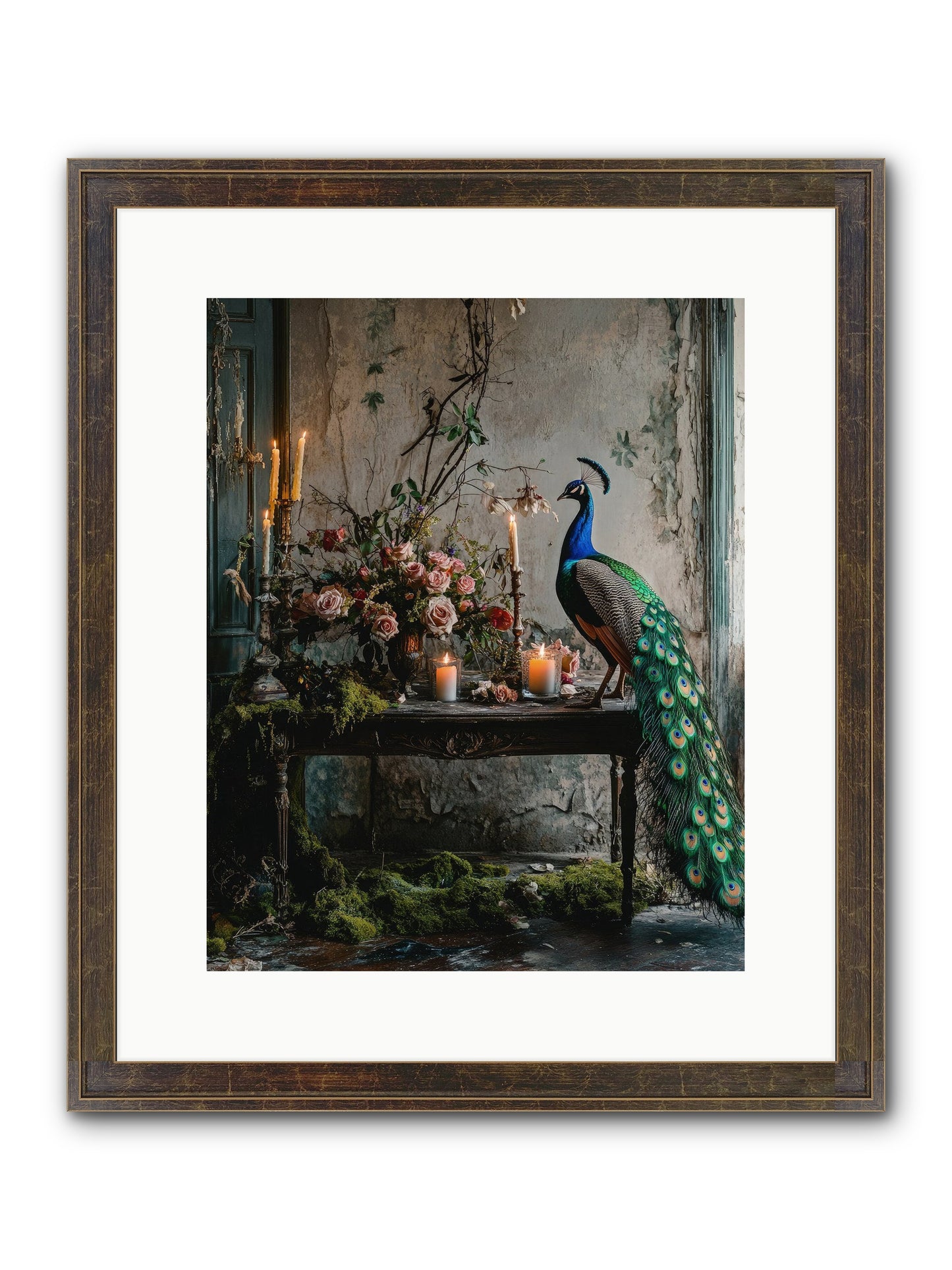 Victorian Vagabond Framed Print - Slimwoods Black/Gold 12x15