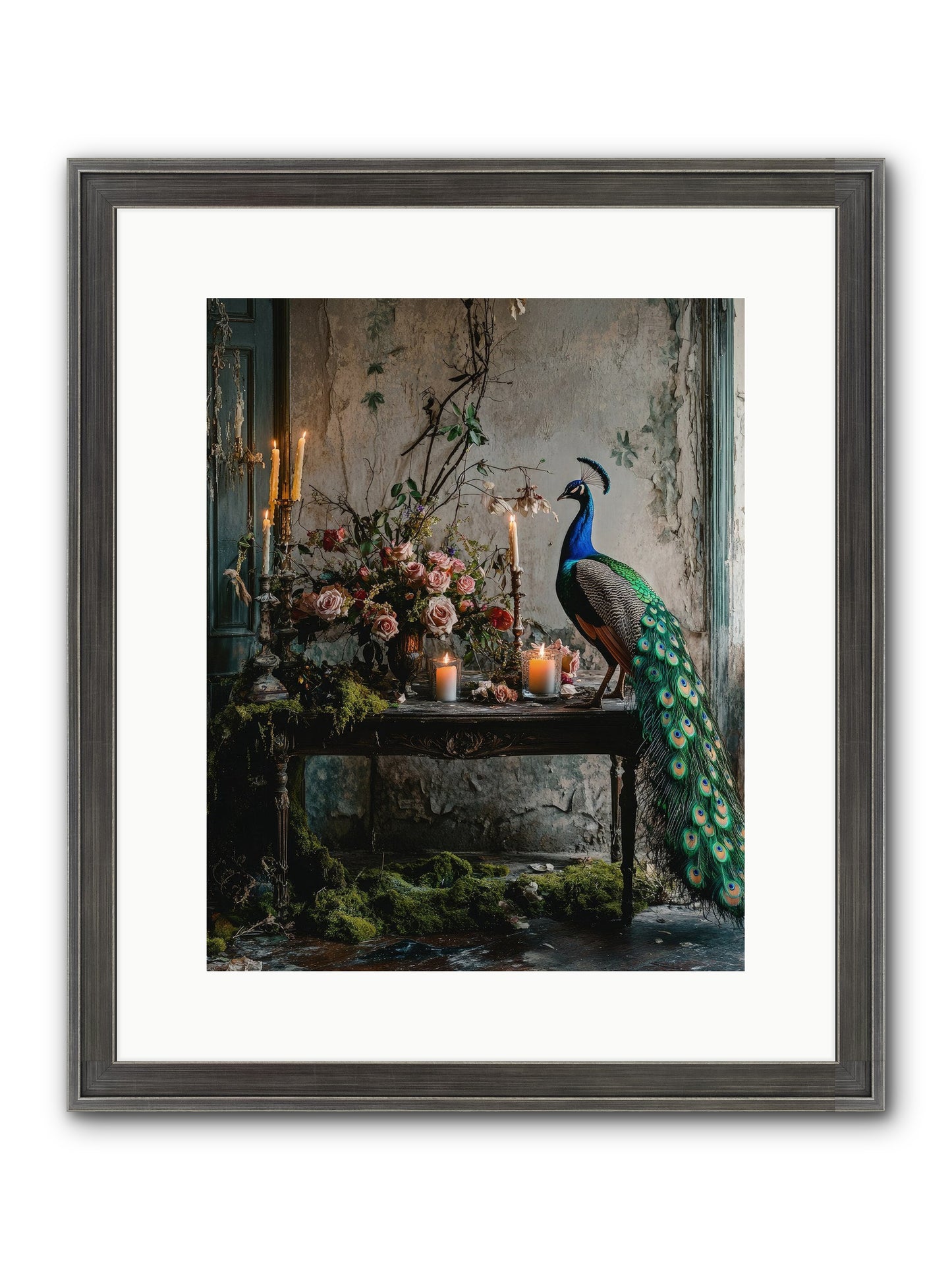 Victorian Vagabond Framed Print - Slimwoods Black/Silver 12x15