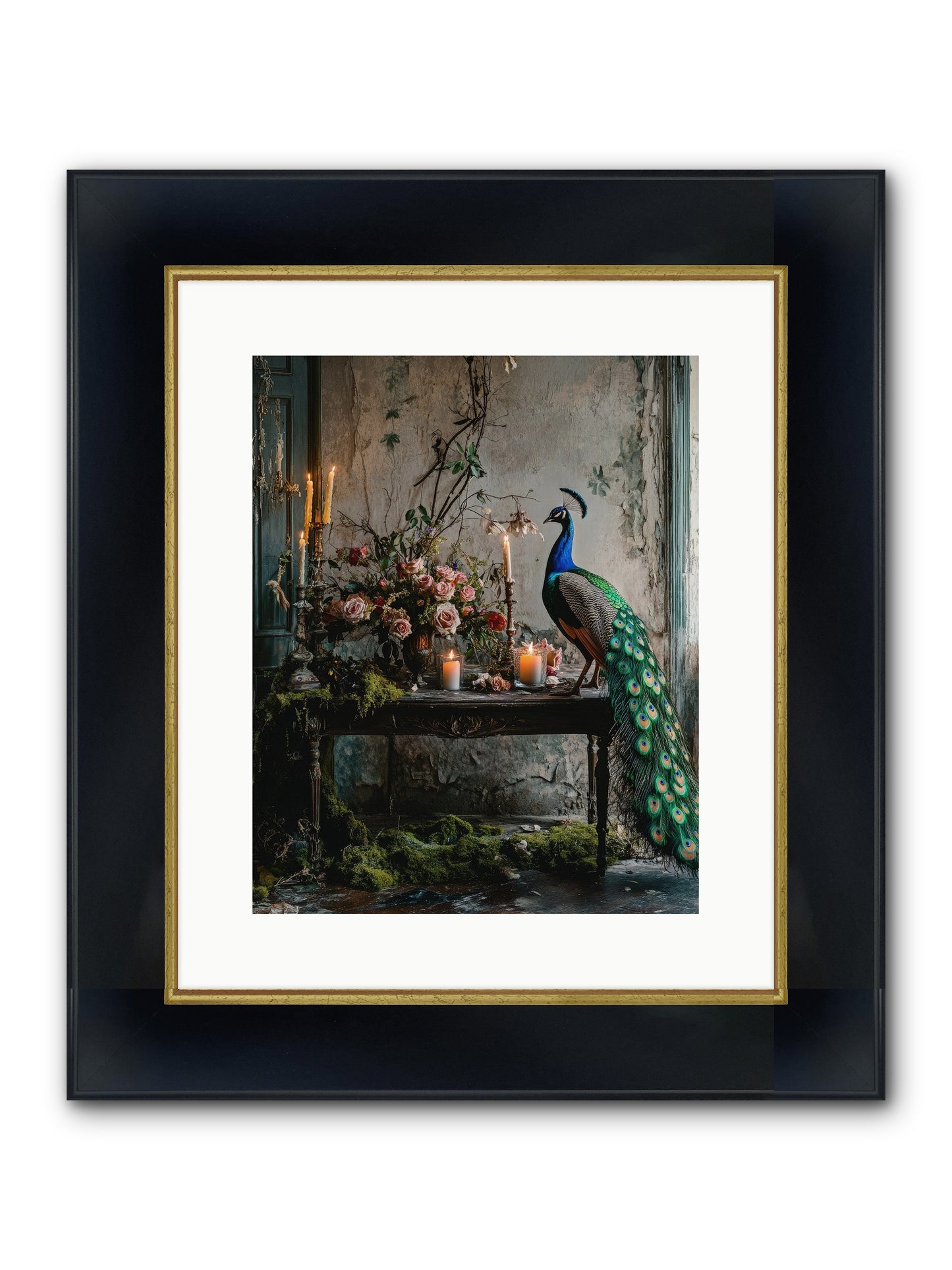 Victorian Vagabond Framed Print - Wide Black w/Gold 12x15