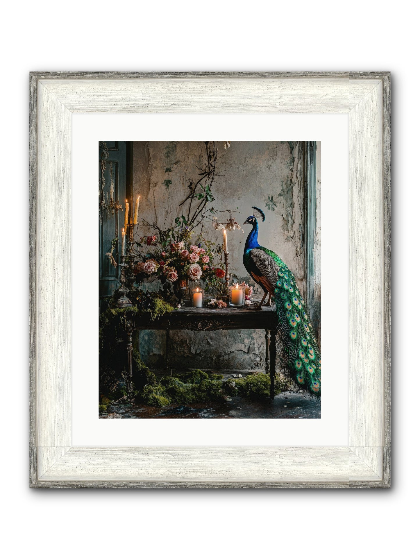 Victorian Vagabond Framed Print - Driftwood White 16x20