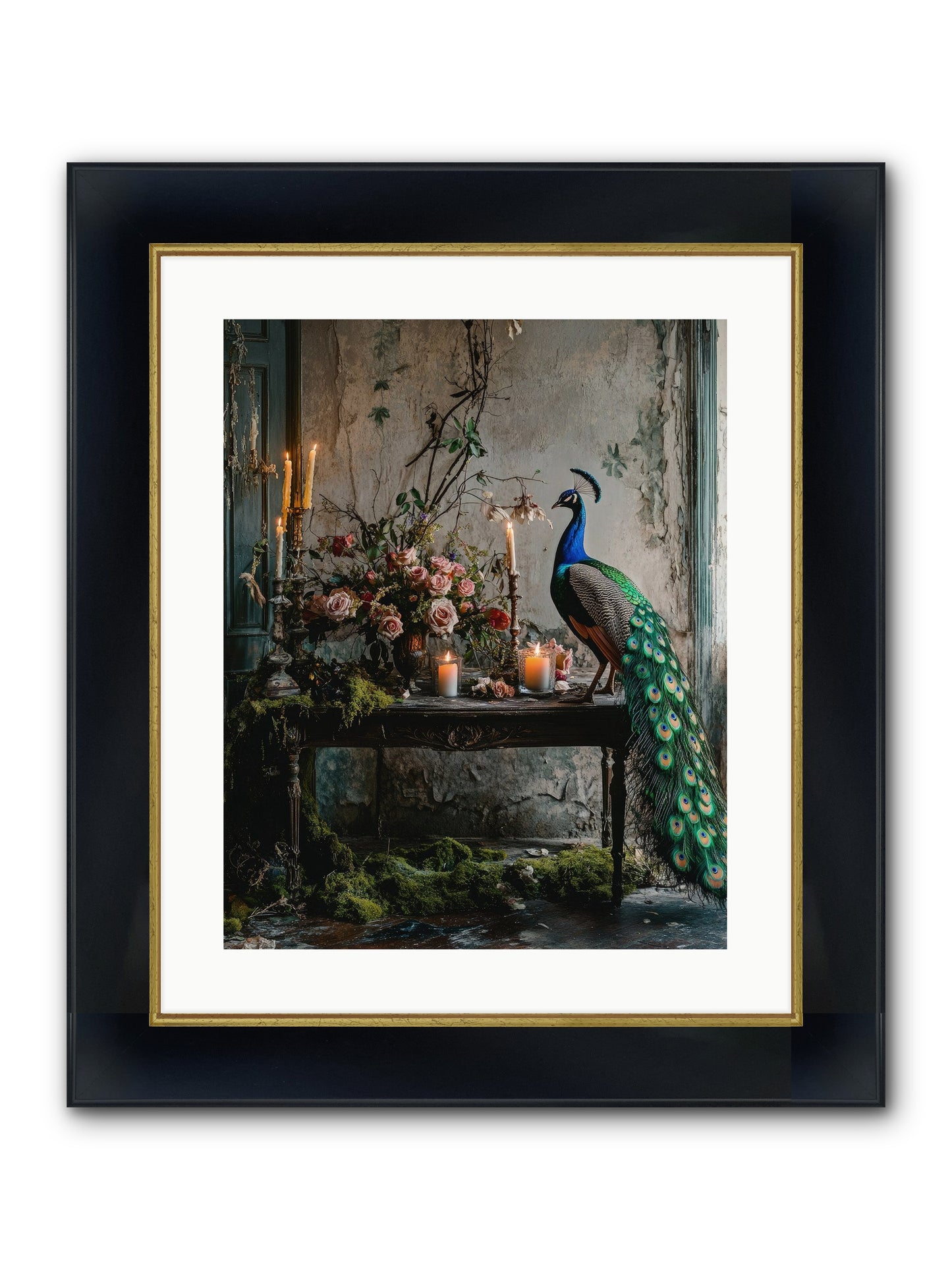 Victorian Vagabond Framed Print - Wide Black w/Gold 16x20
