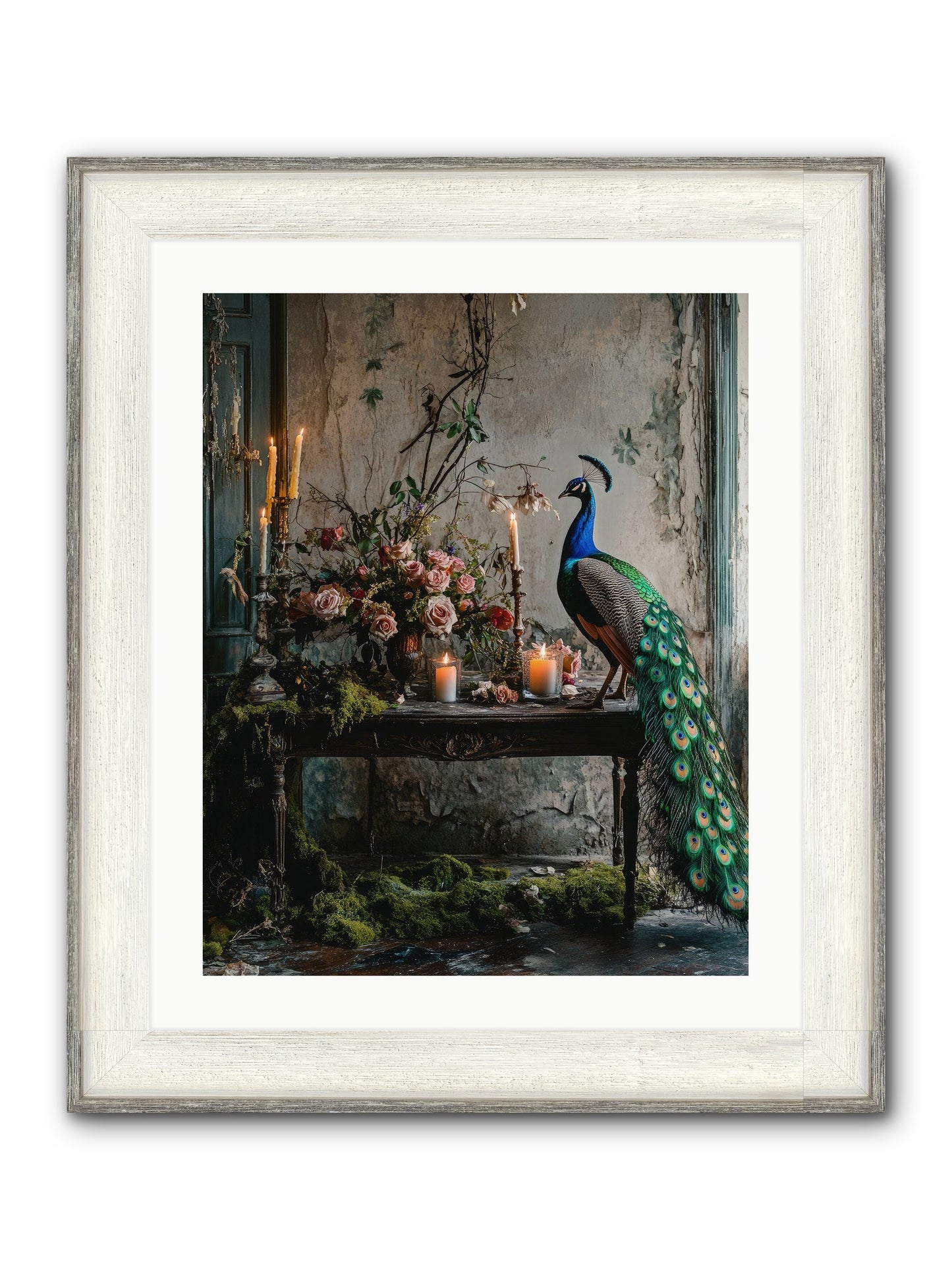 Victorian Vagabond Framed Print - Driftwood White 20x25