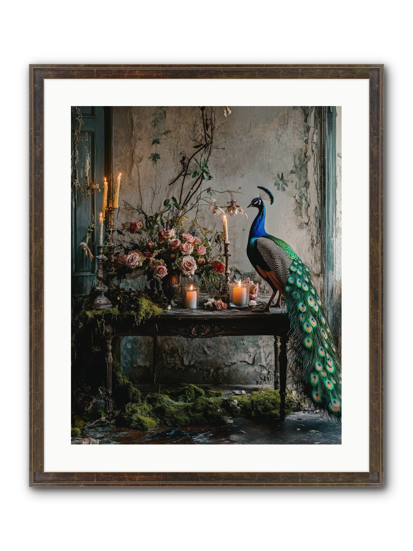 Victorian Vagabond Framed Print - Slimwoods Black/Gold 20x25