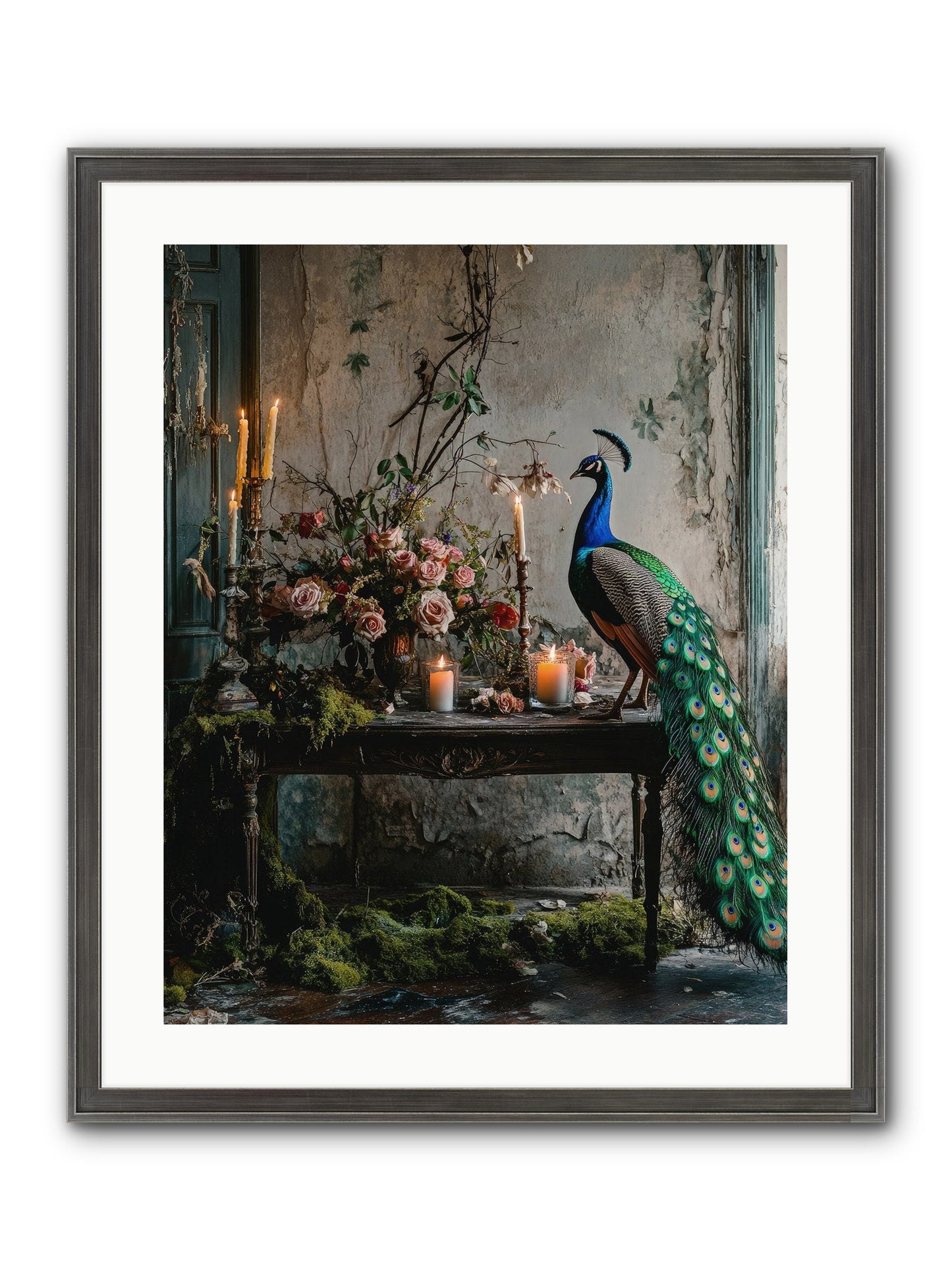 Victorian Vagabond Framed Print - Slimwoods Black/Silver 20x25