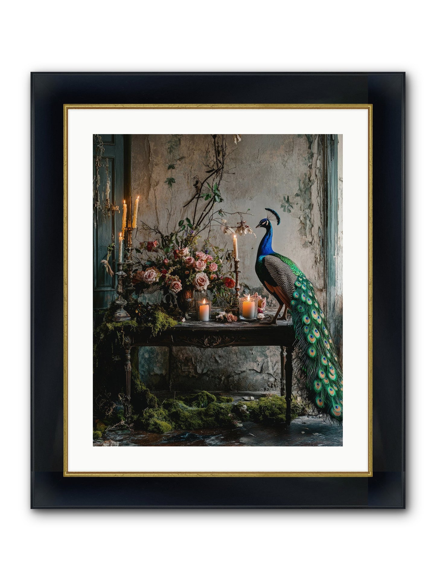 Victorian Vagabond Framed Print - Wide Black w/Gold 20x25