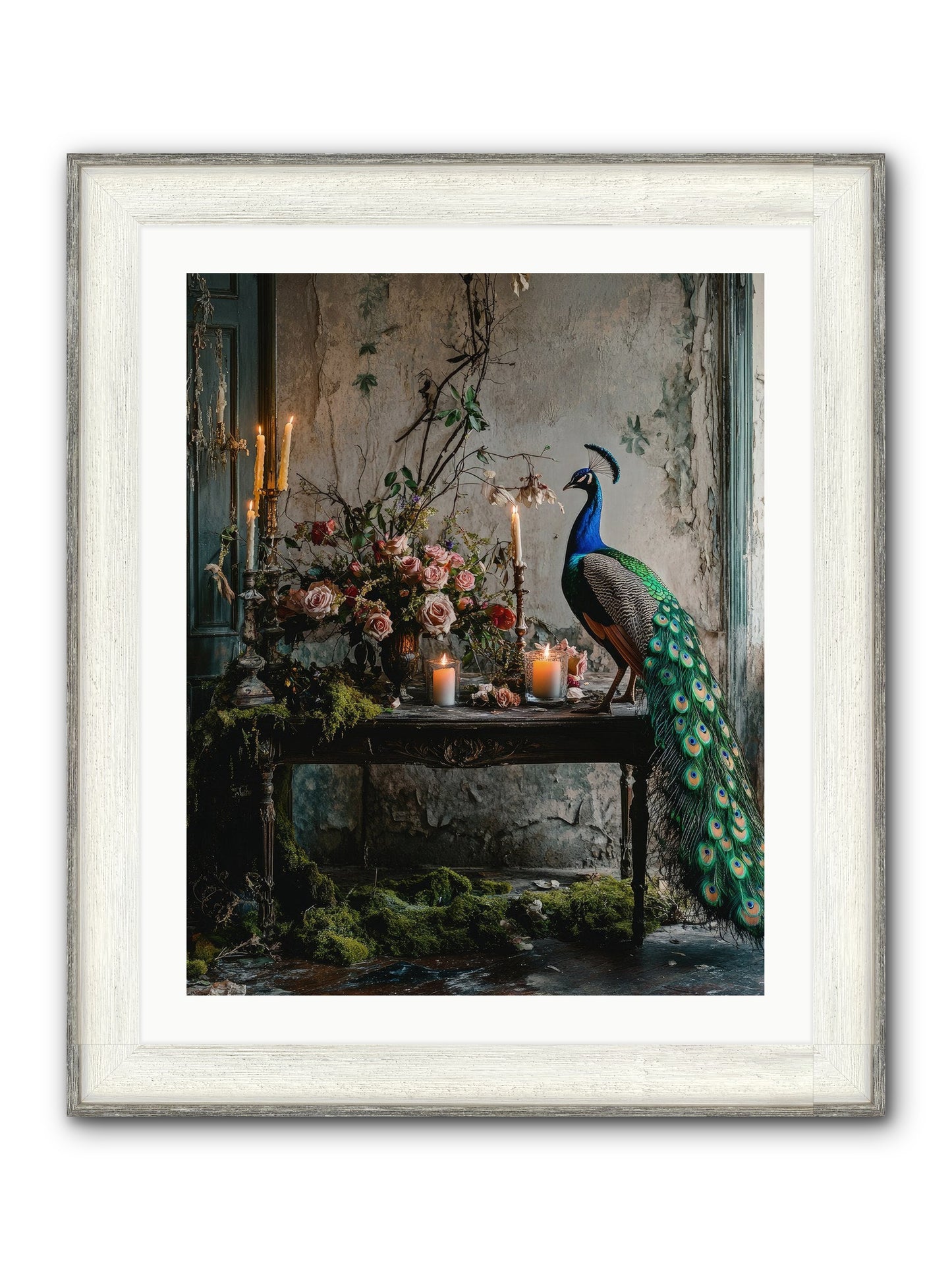 Victorian Vagabond Framed Print - Driftwood White 24x30
