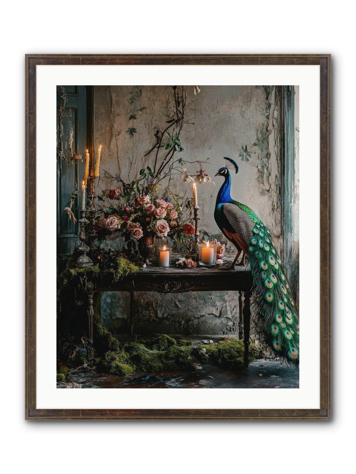 Victorian Vagabond Framed Print - Slimwoods Black/Gold 24x30
