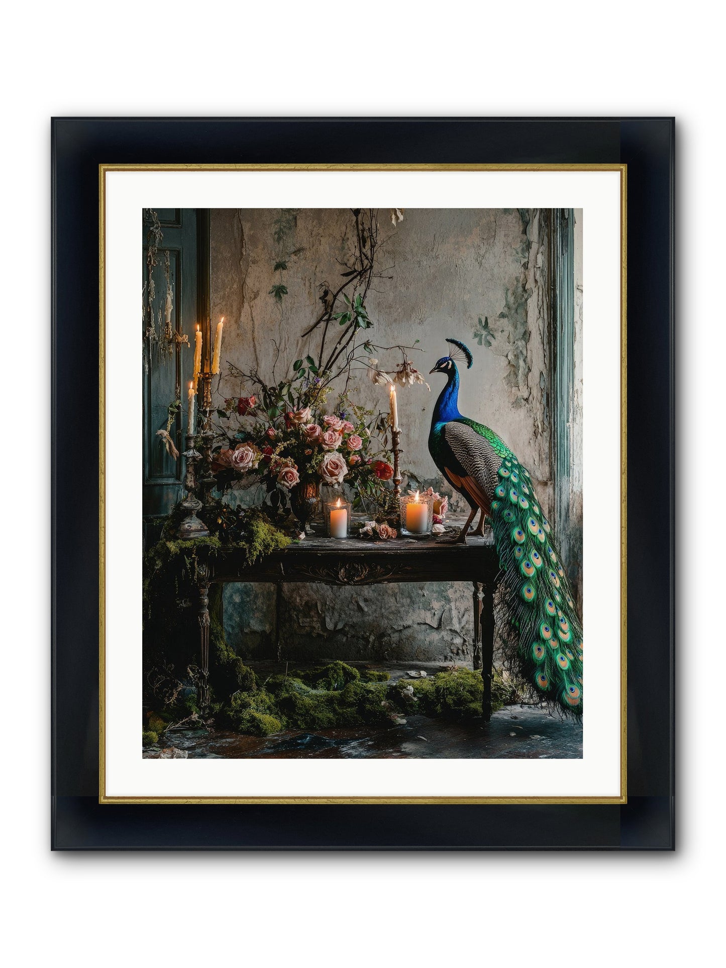 Victorian Vagabond Framed Print - Wide Black w/Gold 24x30