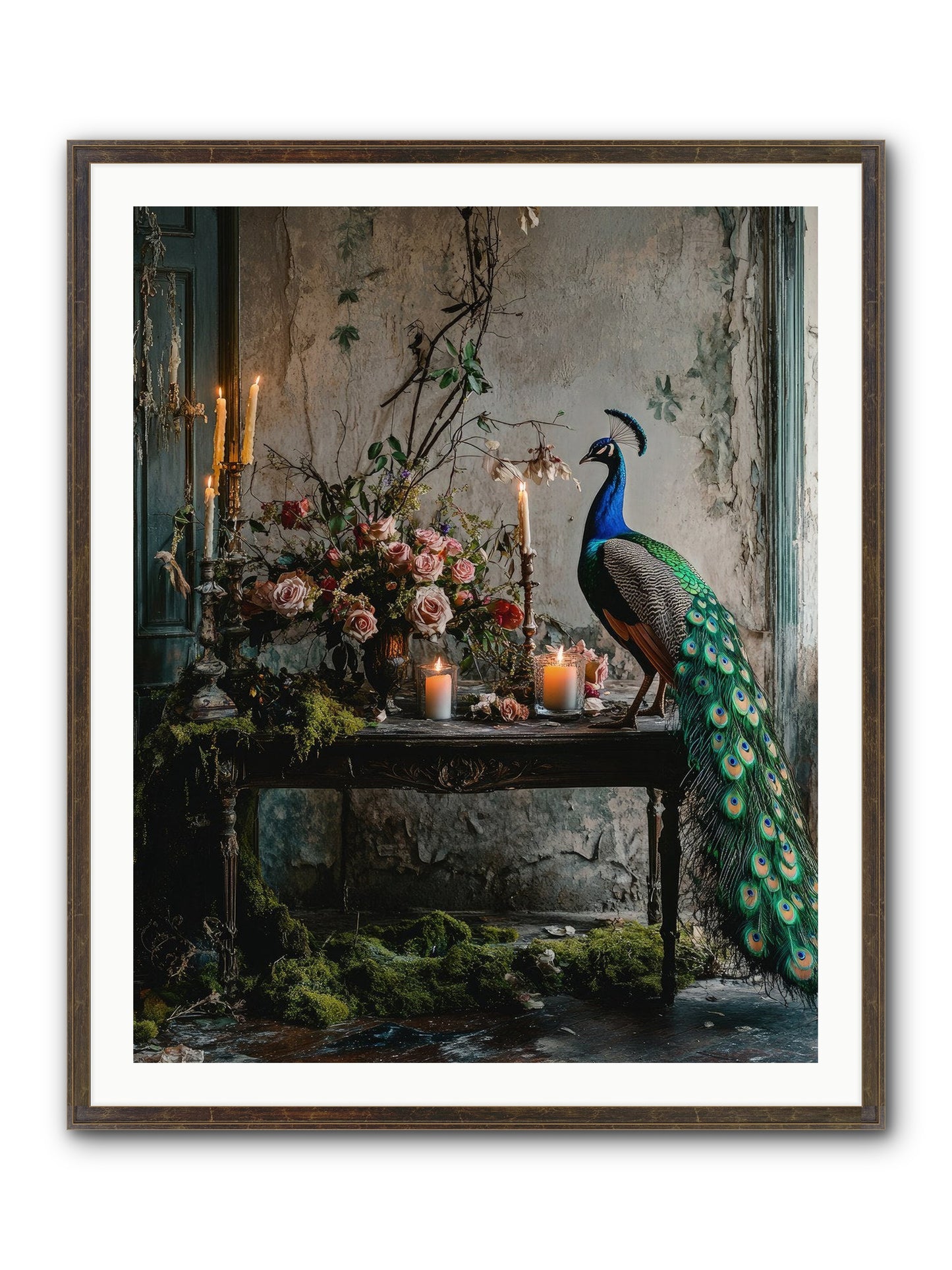 Victorian Vagabond Framed Print - Slimwoods Black/Gold 32x40