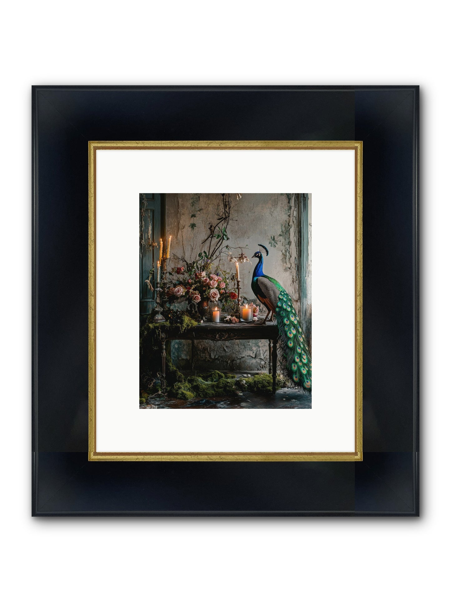 Victorian Vagabond Framed Print - Wide Black w/Gold 8x10