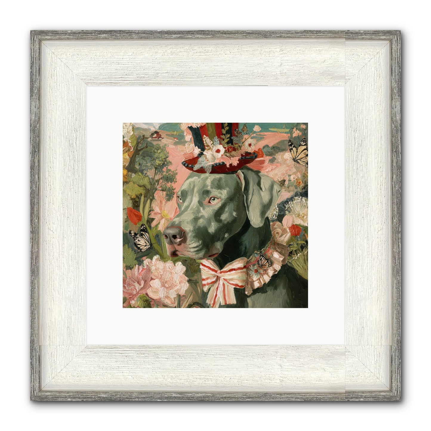 Vintage Reverie Framed Print - Driftwood White 10x10