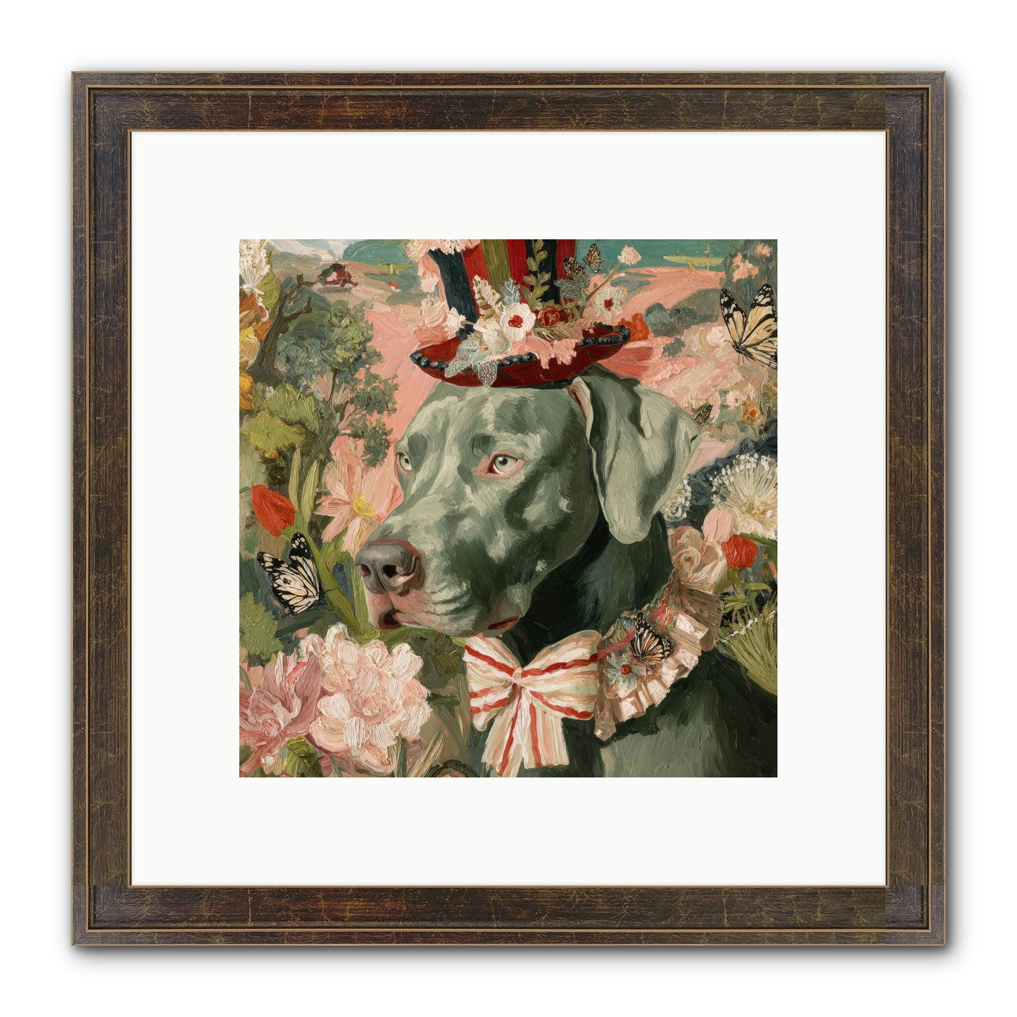 Vintage Reverie Framed Print - Slimwoods Black/Gold 10x10