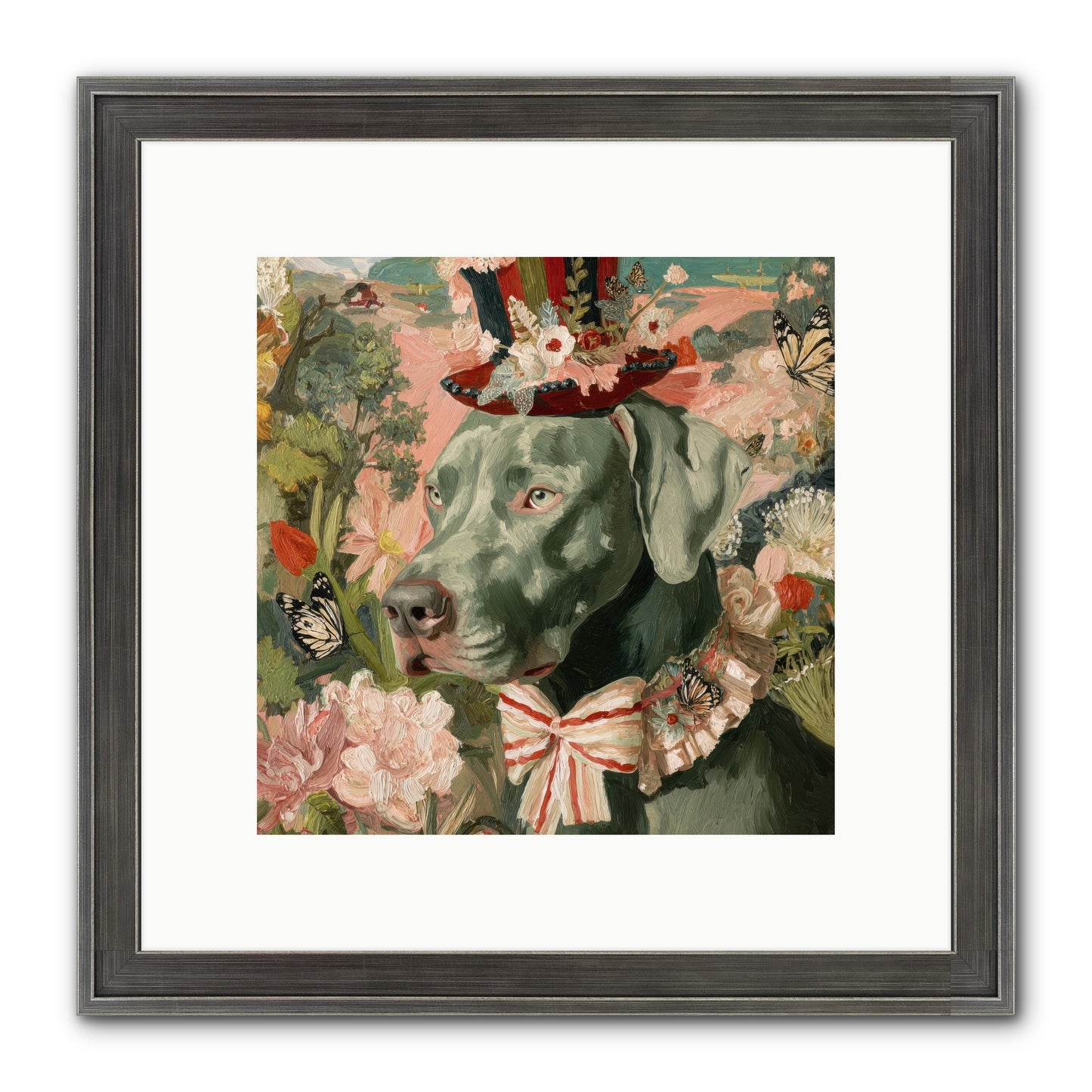 Vintage Reverie Framed Print - Slimwoods Black/Silver 10x10