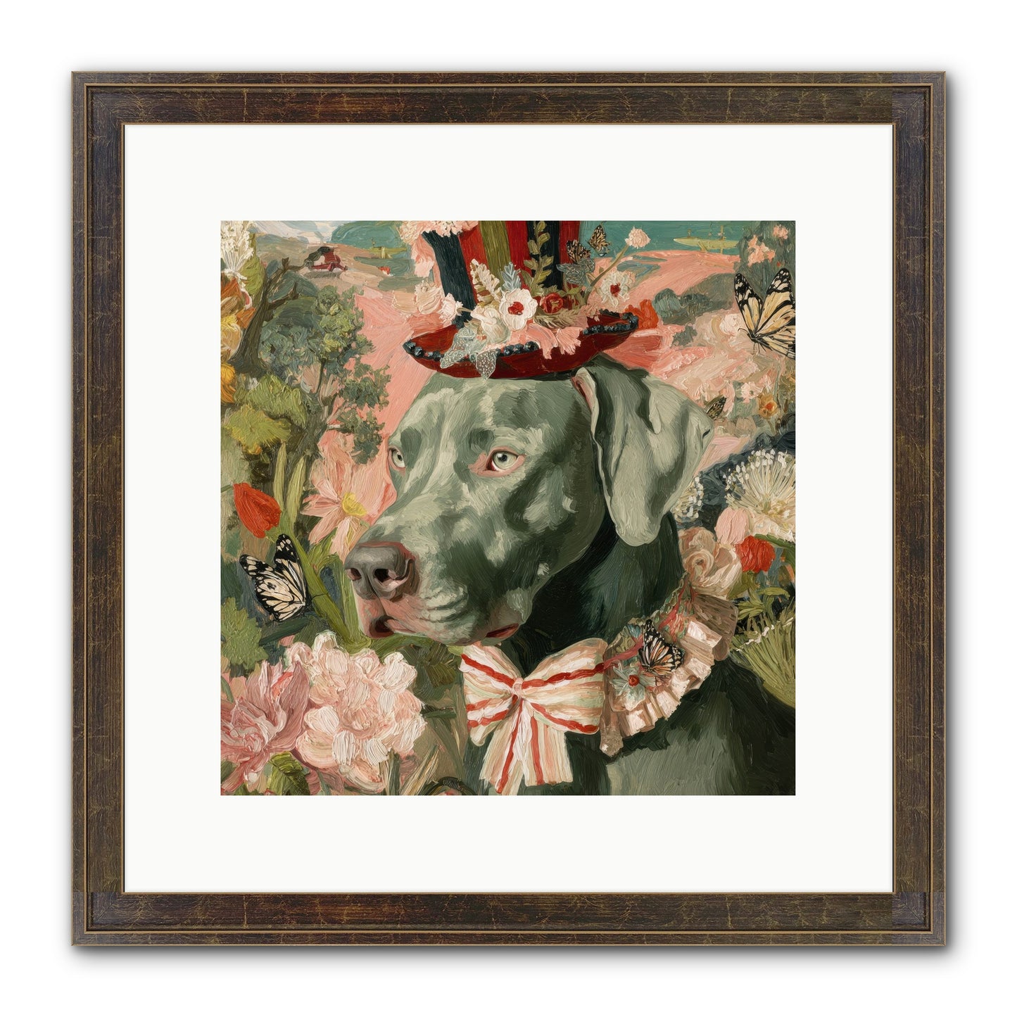Vintage Reverie Framed Print - Slimwoods Black/Gold 12x12