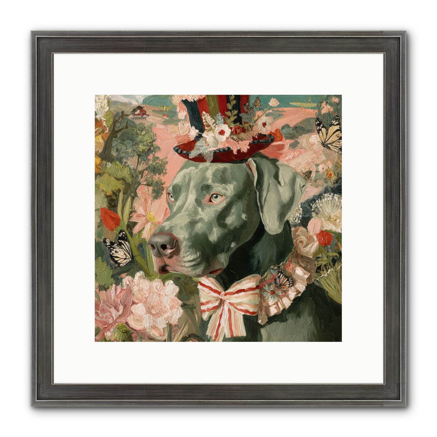 Vintage Reverie Framed Print - Slimwoods Black/Silver 12x12