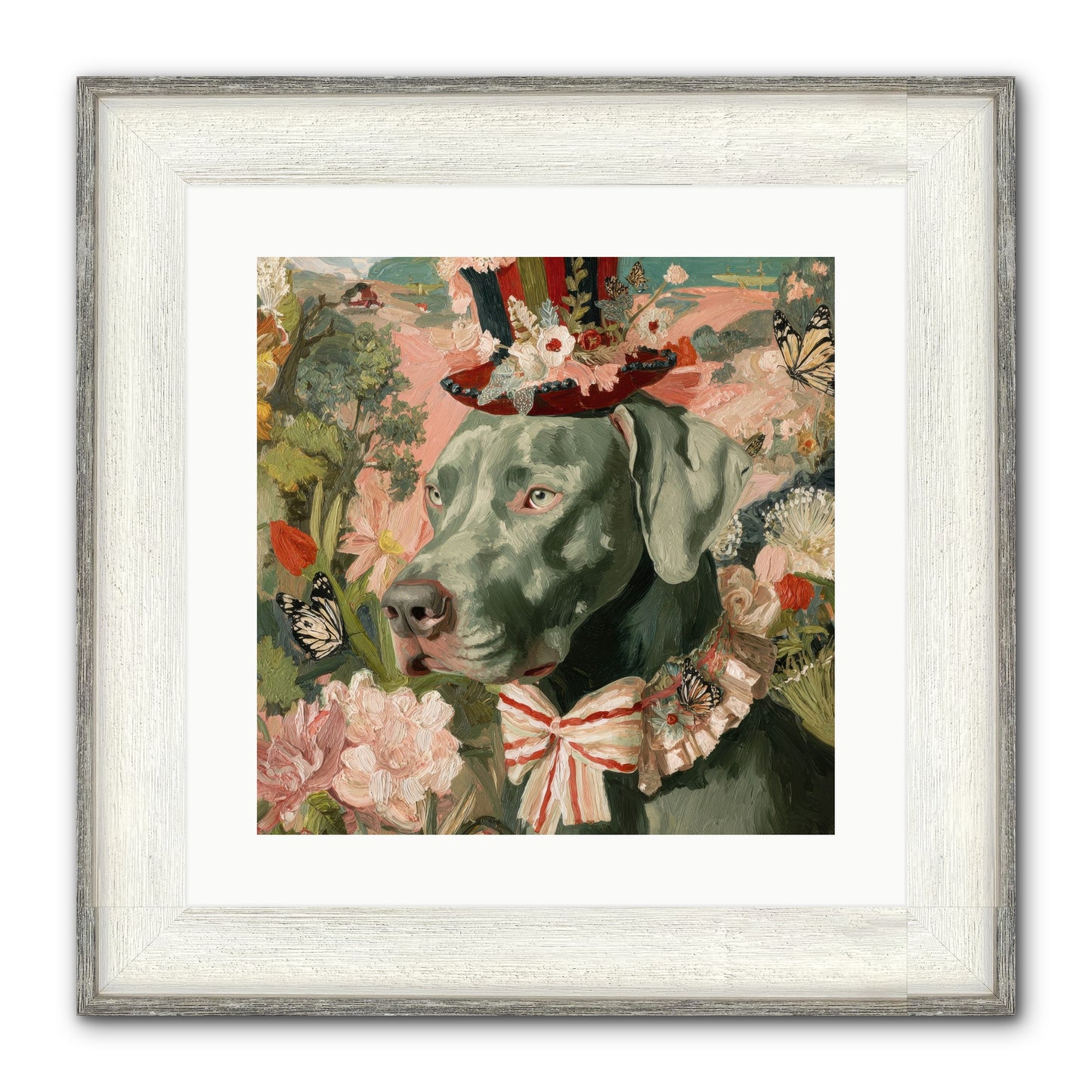 Vintage Reverie Framed Print - Driftwood White 16x16
