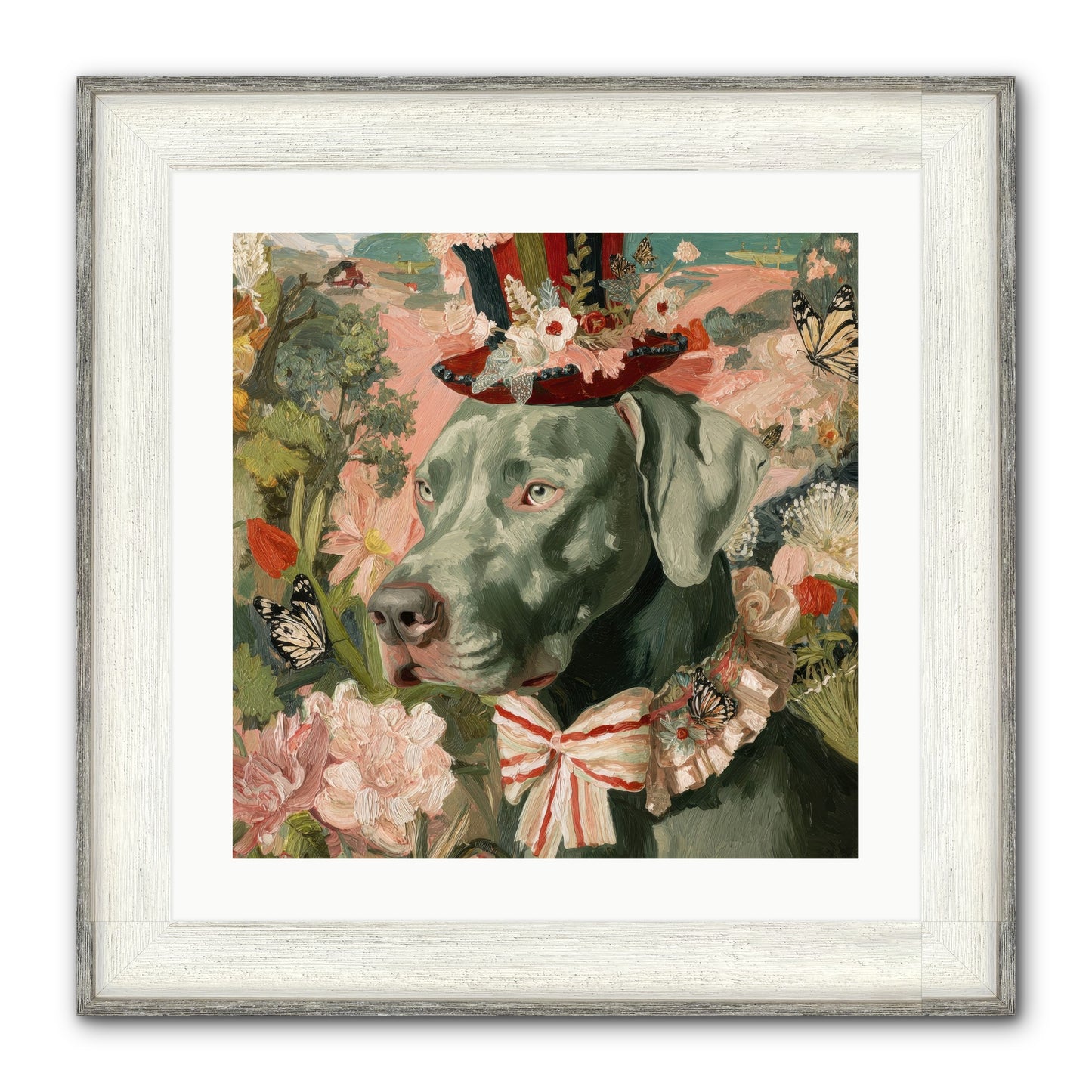Vintage Reverie Framed Print - Driftwood White 20x20