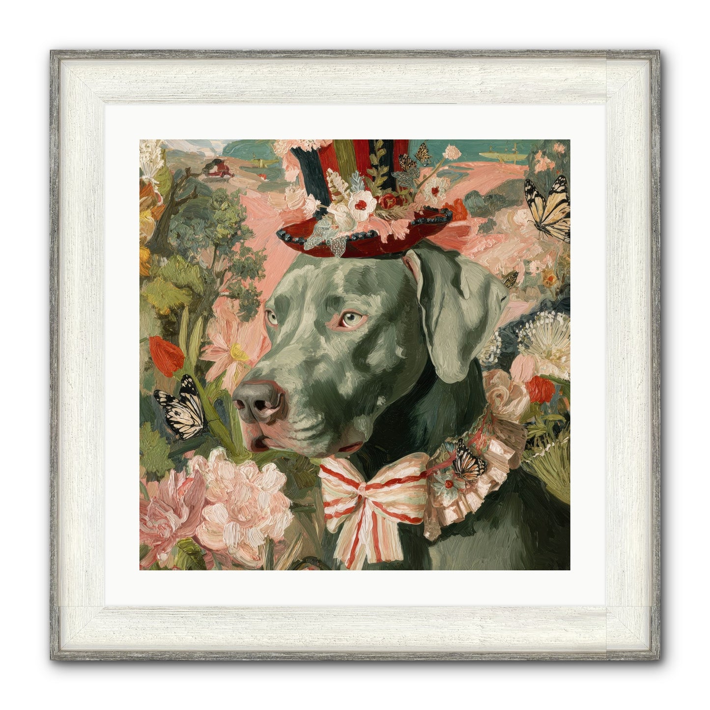 Vintage Reverie Framed Print - Driftwood White 24x24