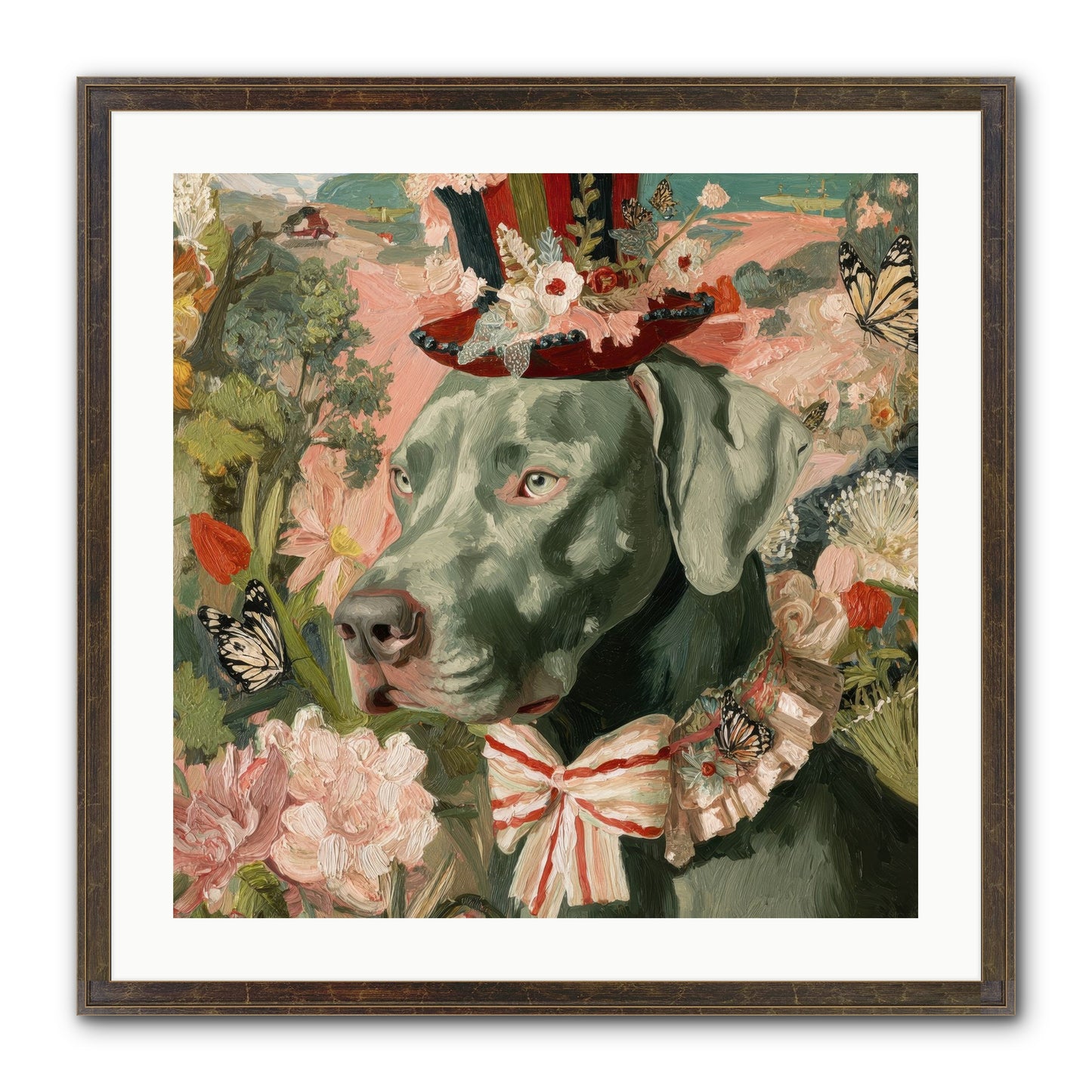 Vintage Reverie Framed Print - Slimwoods Black/Gold 24x24