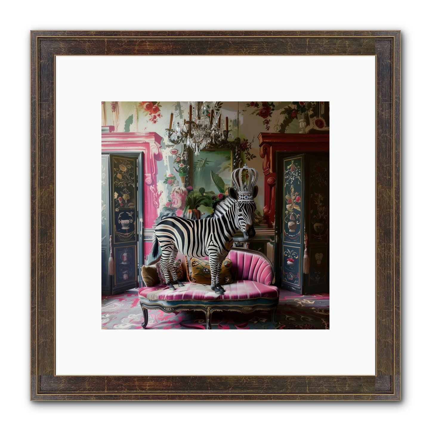 Violetta Framed Print - Slimwoods Black/Gold 10x10