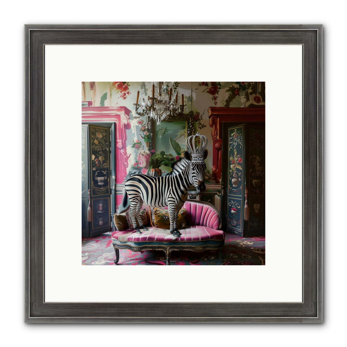 Violetta Framed Print - Slimwoods Black/Silver 10x10