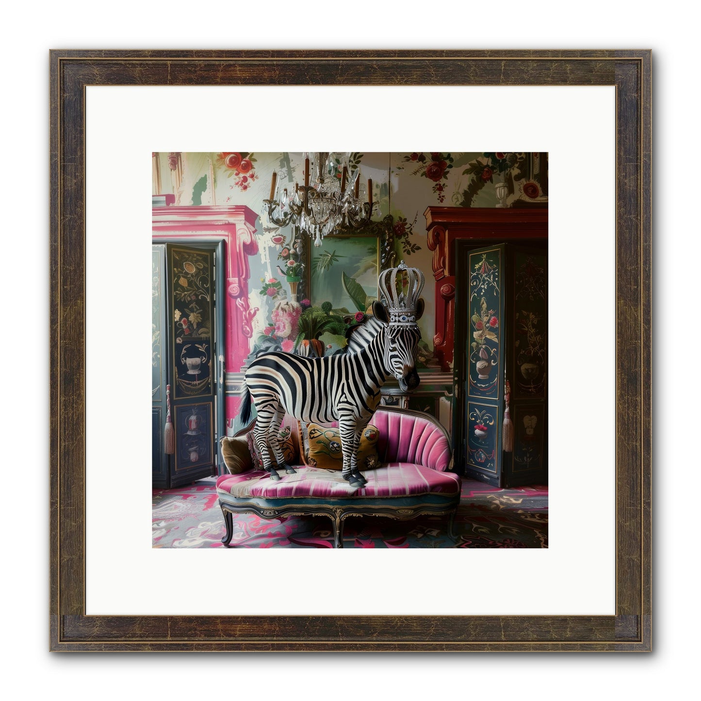 Violetta Framed Print - Slimwoods Black/Gold 12x12
