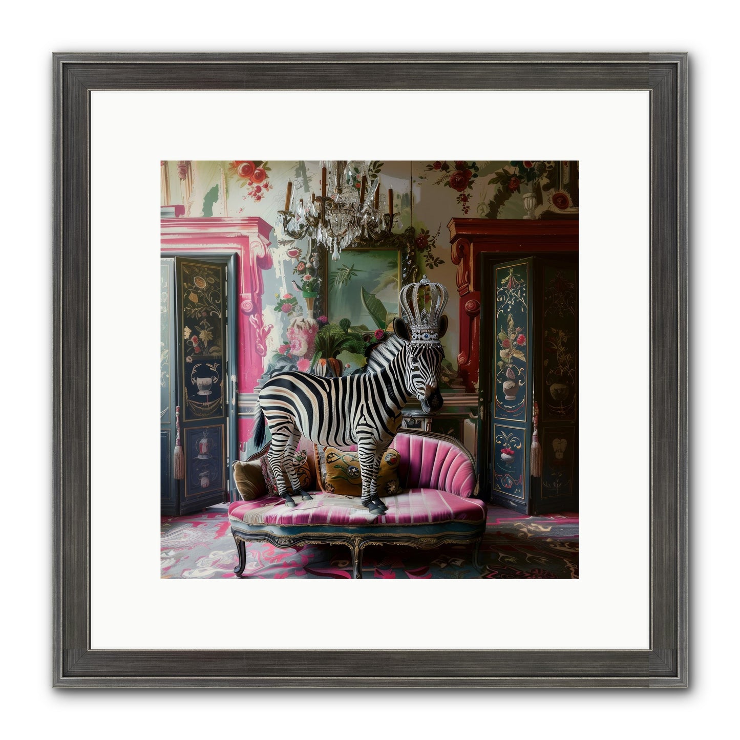 Violetta Framed Print - Slimwoods Black/Silver 12x12