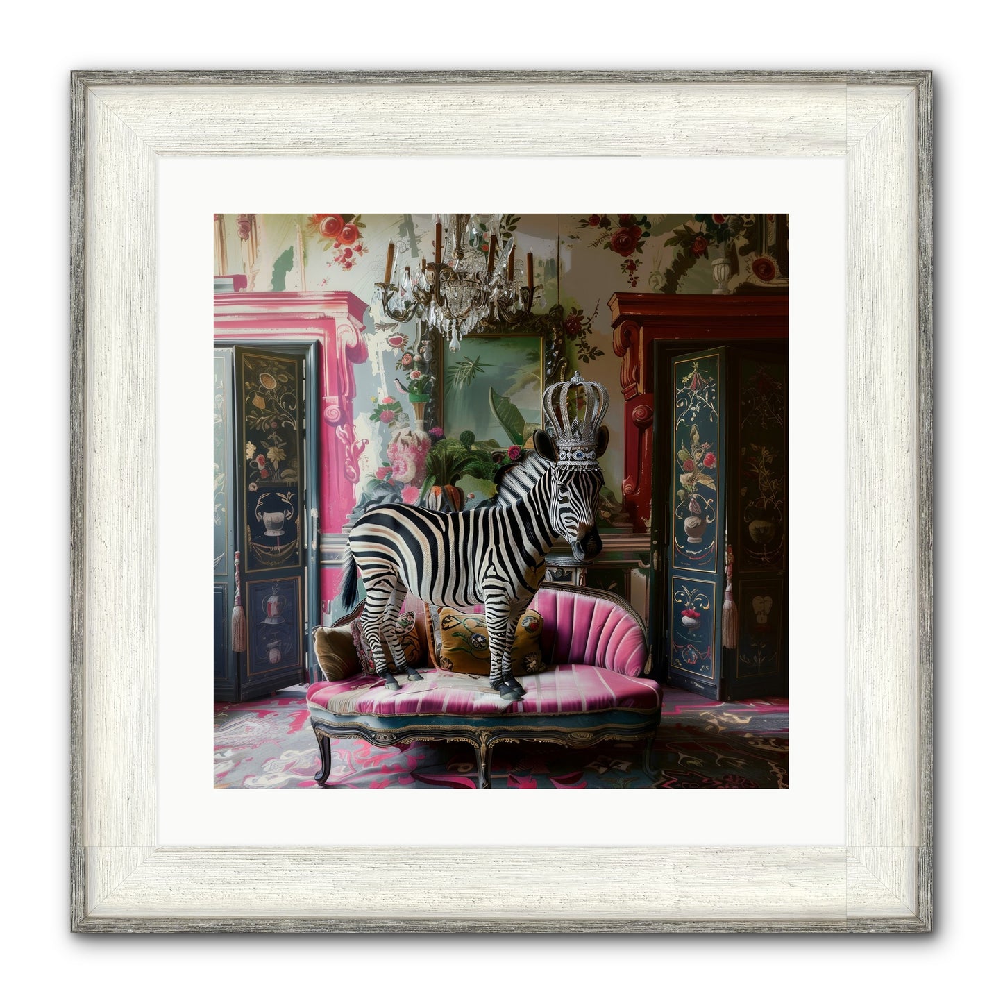 Violetta Framed Print - Driftwood White 20x20