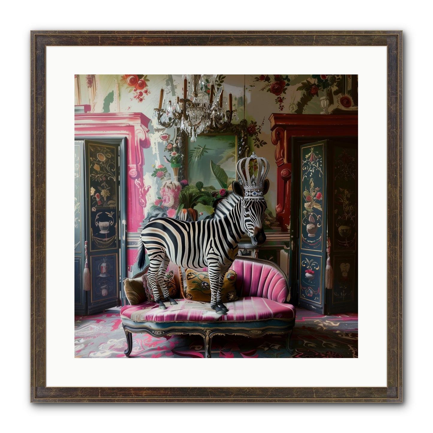Violetta Framed Print - Slimwoods Black/Gold 20x20