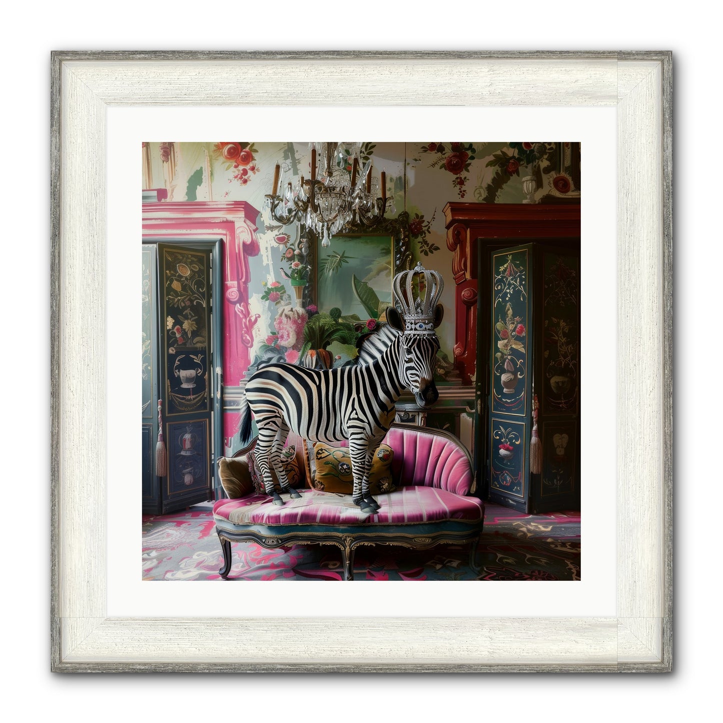 Violetta Framed Print - Driftwood White 24x24