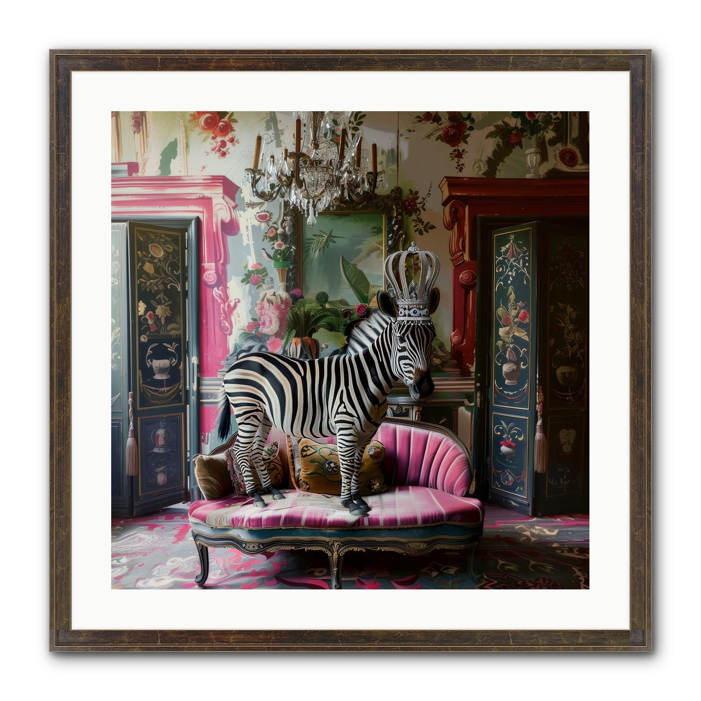 Violetta Framed Print - Slimwoods Black/Gold 24x24