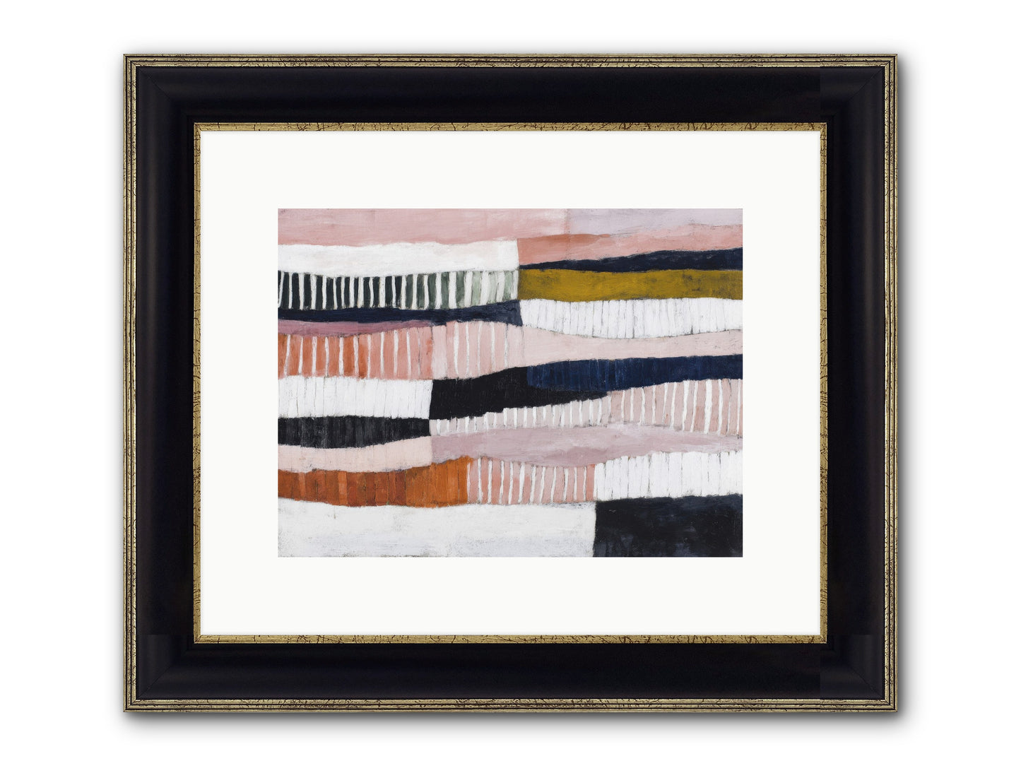 Virelay Framed Print - Black & Gold 12x9