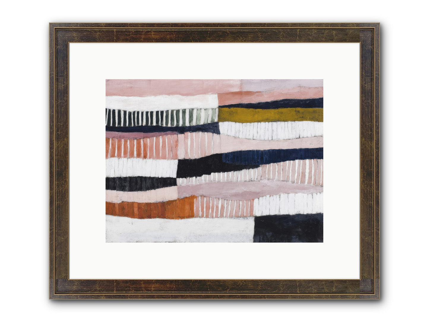 Virelay Framed Print - Slimwoods Black/Gold 12x9