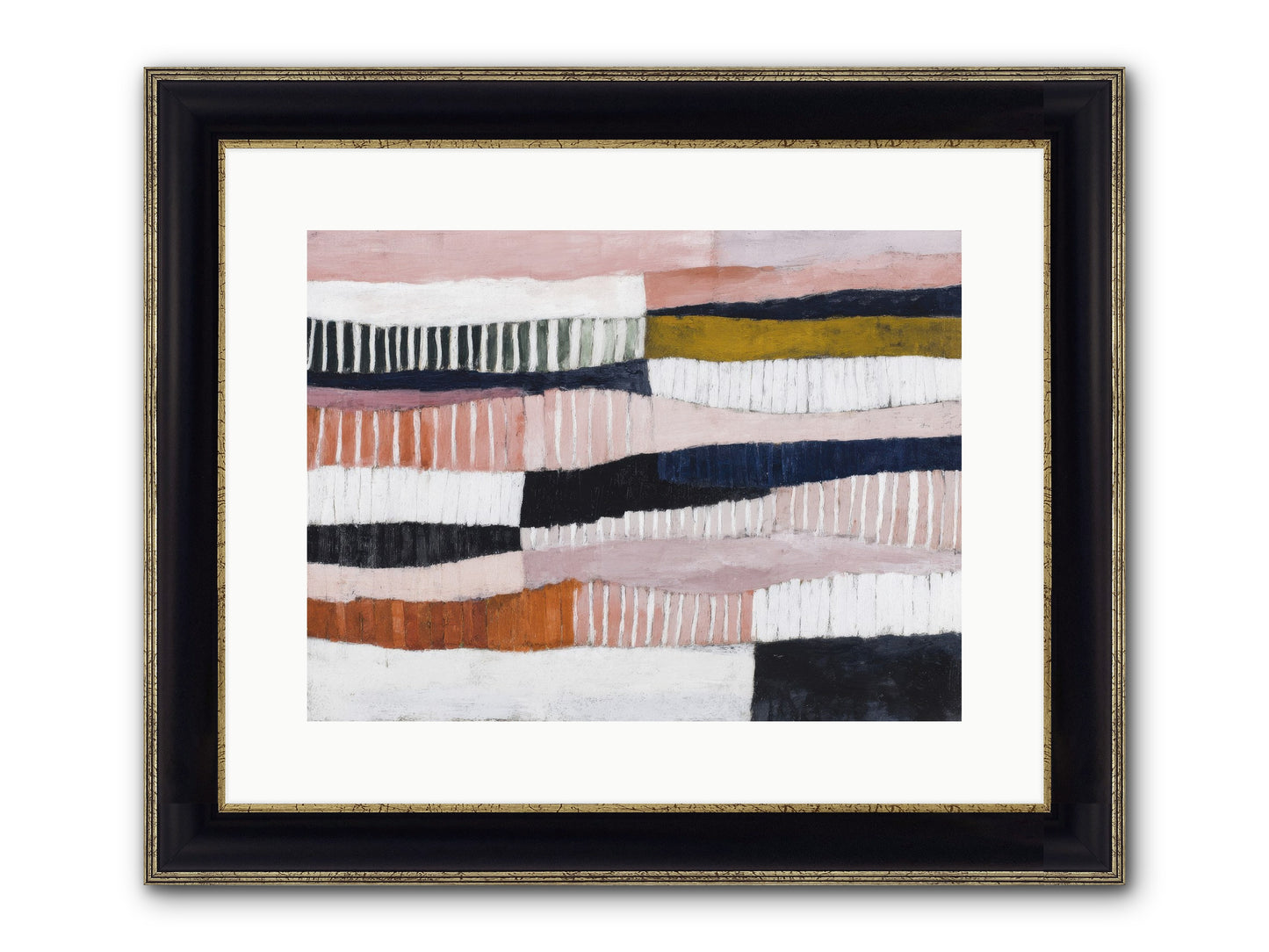 Virelay Framed Print - Black & Gold 16x12