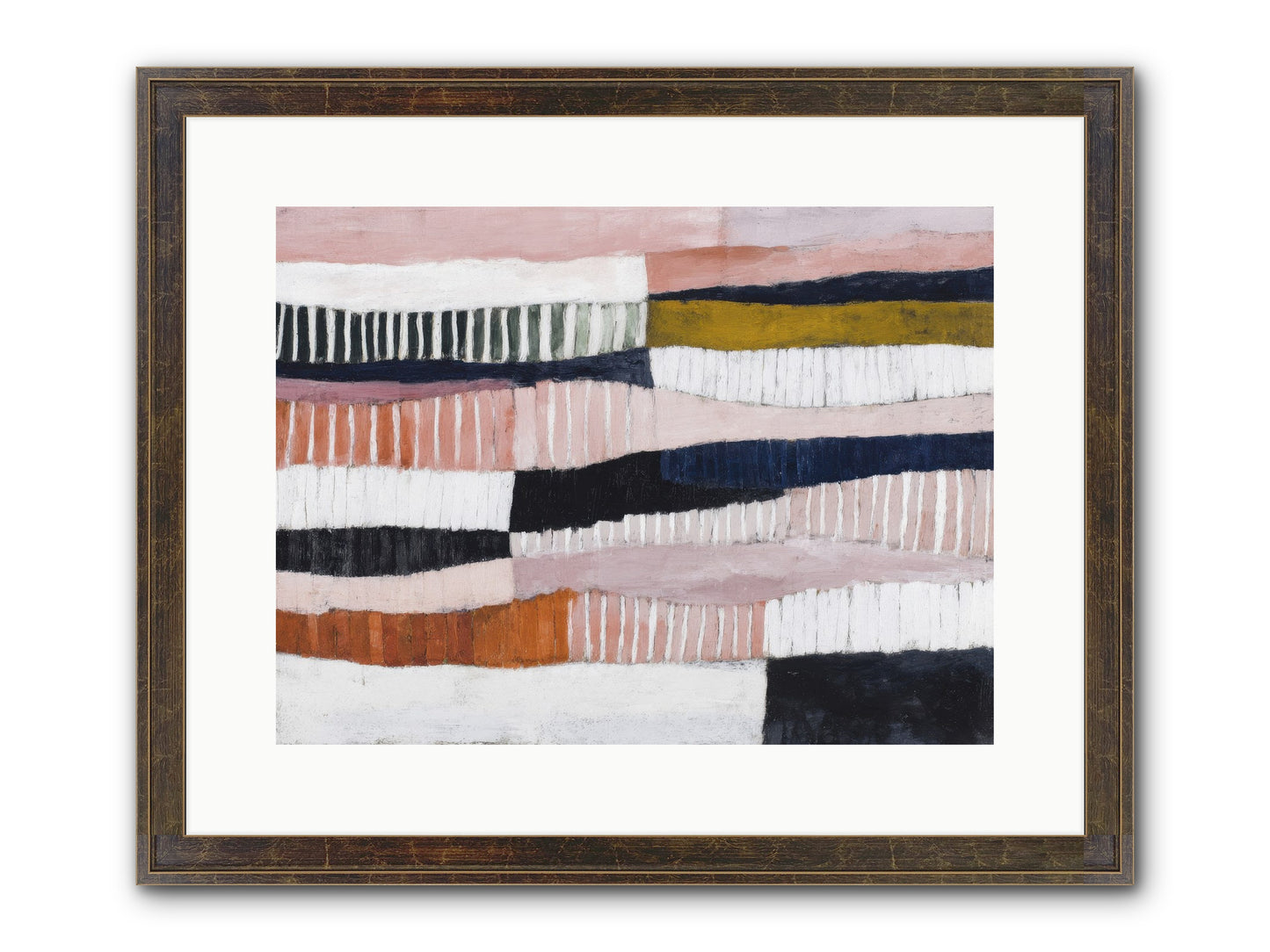 Virelay Framed Print - Slimwoods Black/Gold 16x12