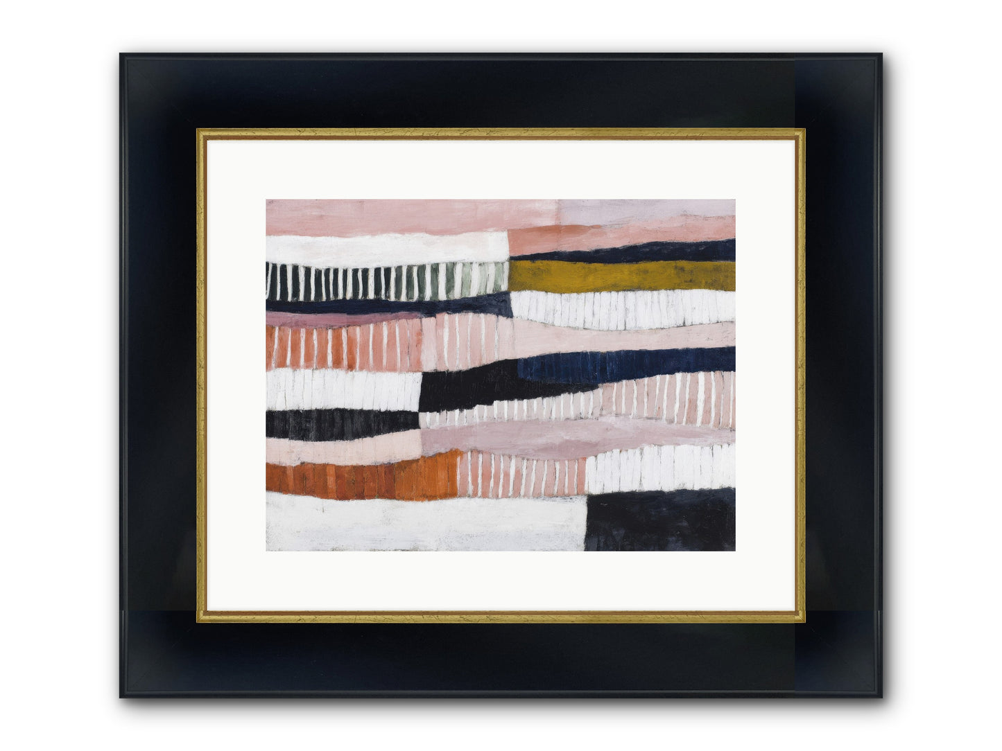 Virelay Framed Print - Wide Black w/Gold 16x12