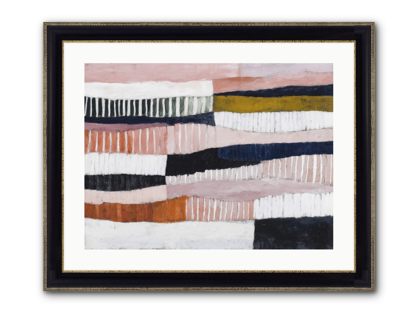 Virelay Framed Print - Black & Gold 24x18