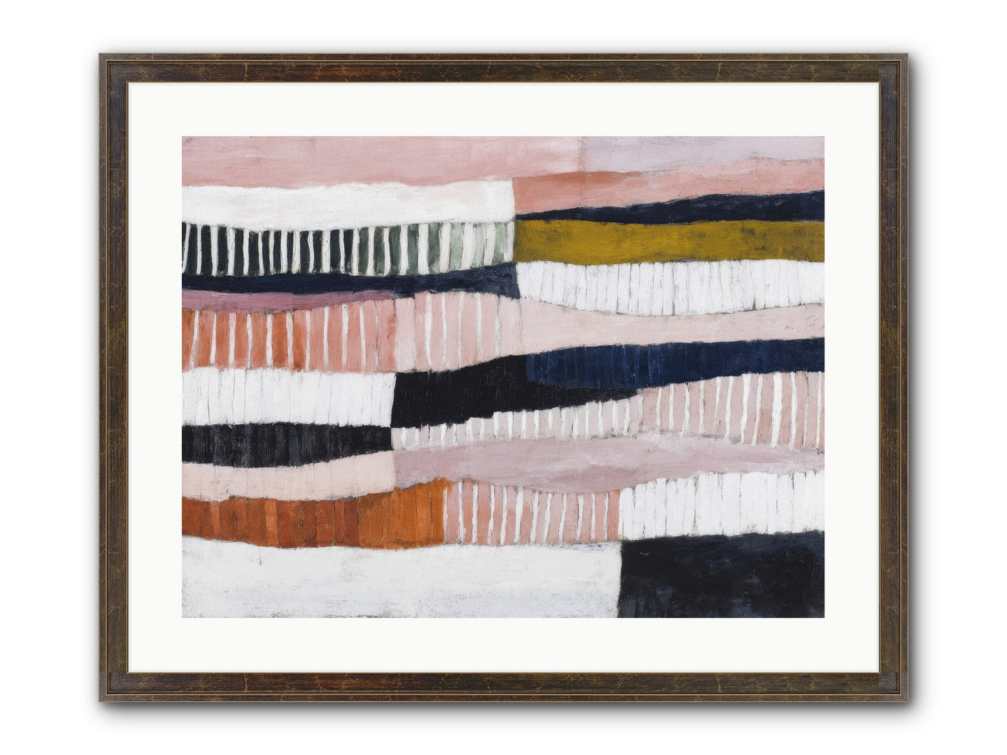 Virelay Framed Print - Slimwoods Black/Gold 24x18