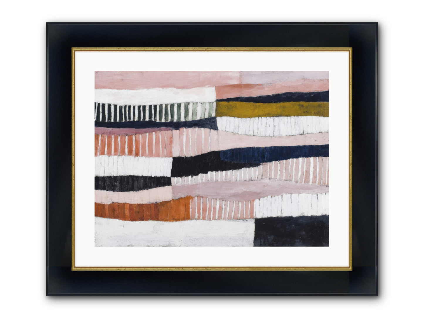 Virelay Framed Print - Wide Black w/Gold 24x18