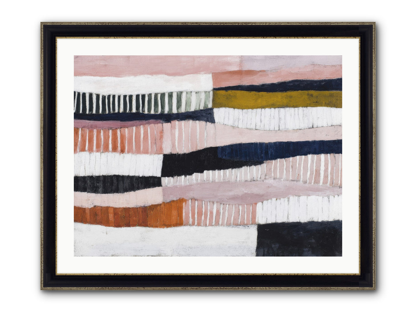 Virelay Framed Print - Black & Gold 32x24