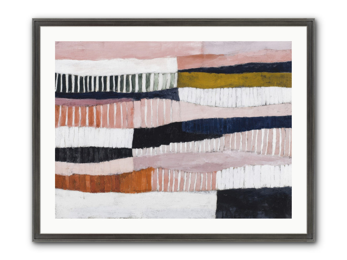 Virelay Framed Print - Slimwoods Black/Silver 32x24